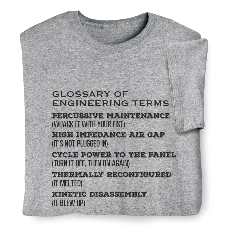 Glossary of Engineering Terms  T-Shirt - Signals Catalog