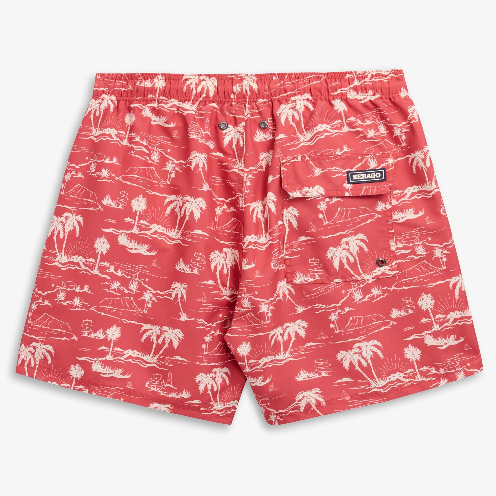 SANDBEACH - Bathing Suits - Swimming Trunks - Man - FANCY PALM SUNSET DUSTY RED