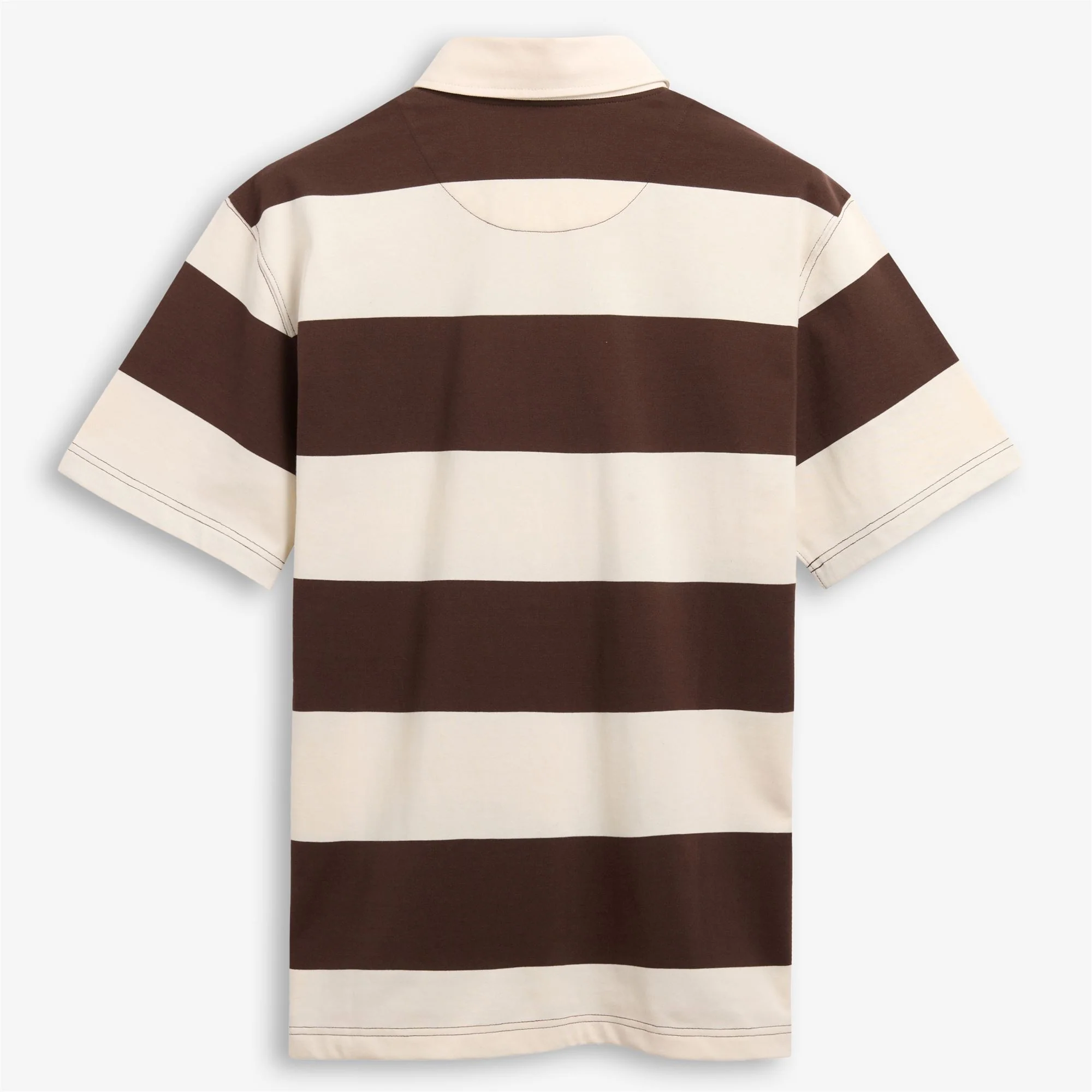 CAMPBELL SS - Polo Shirts - Polo - Unisex - WHITE NATURAL- BROWN