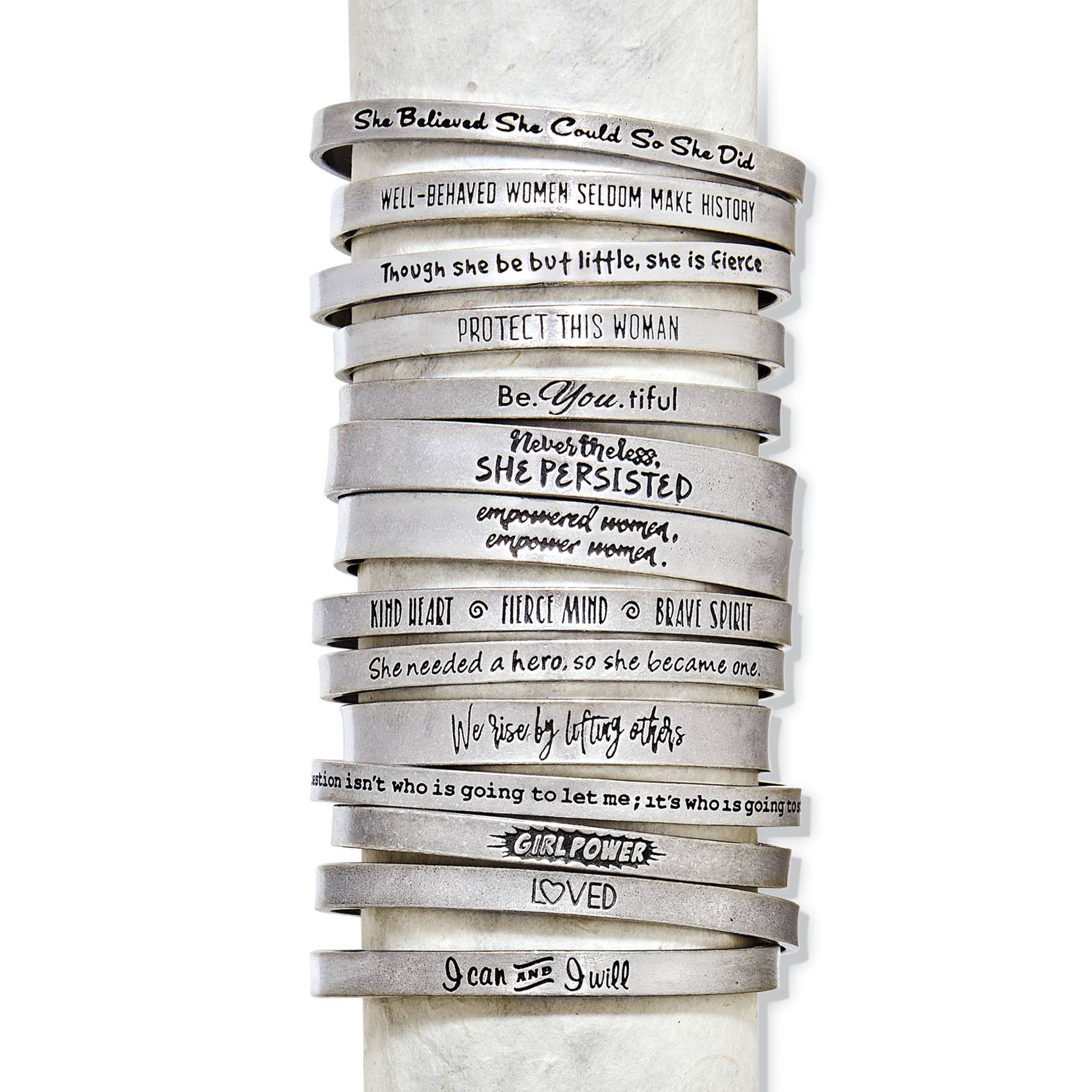 Note To Self Inspirational Lead-Free Pewter Cuff Bracelet - Signals Catalog