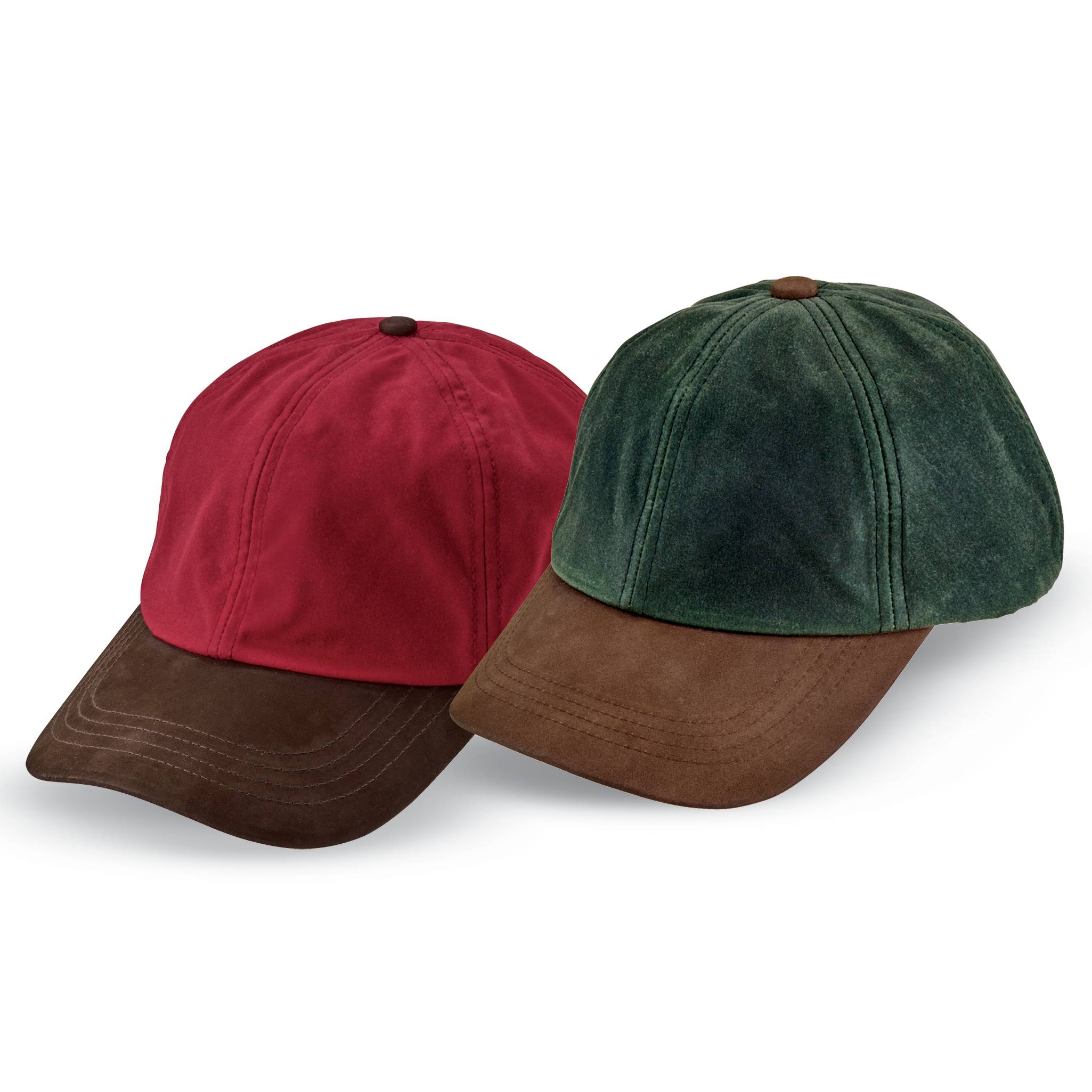 Waxed Baseball Cap, Water-Resistant, Leather Brim and Strap - Signals Catalog