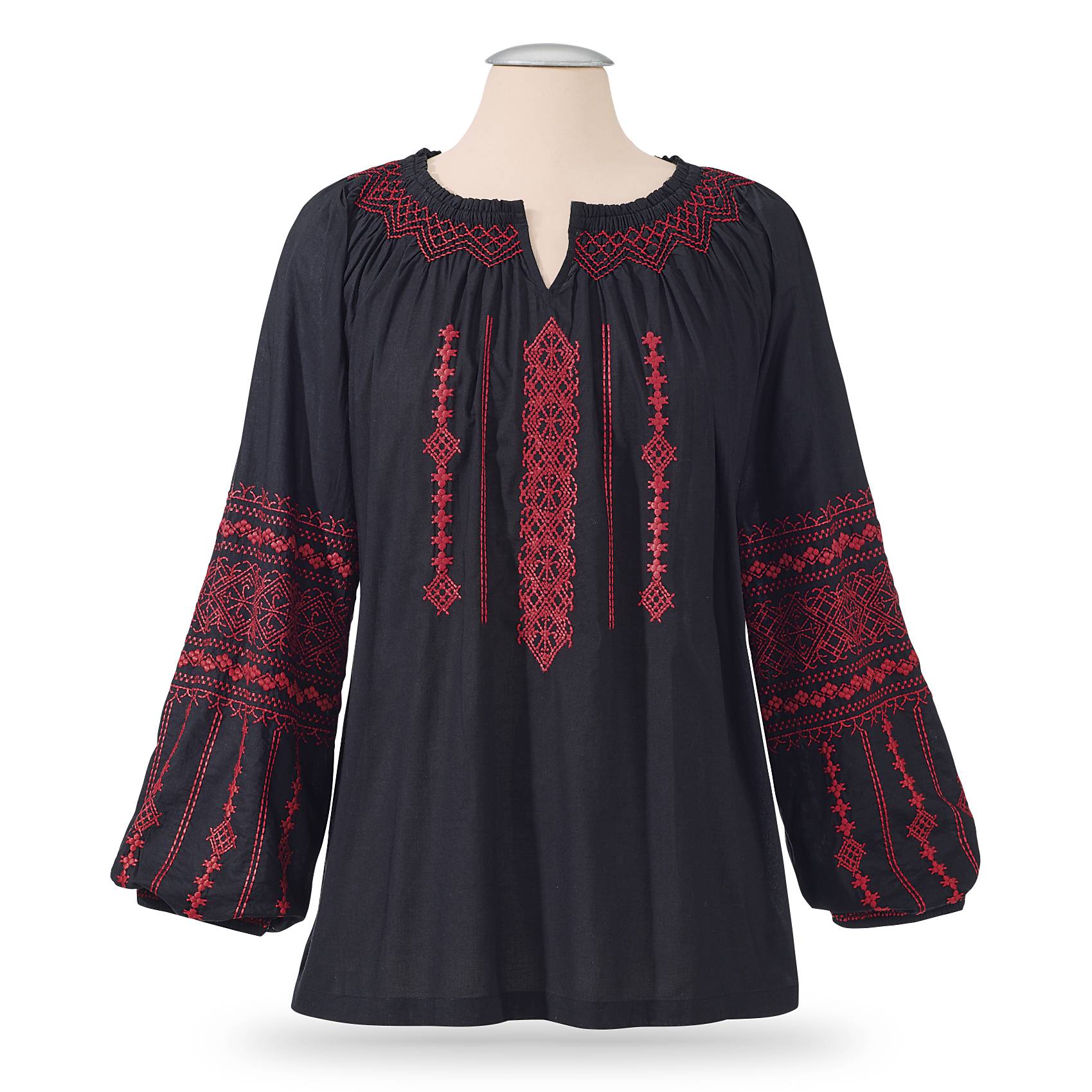 Dark Art Embroidered Peasant Top - Signals Catalog