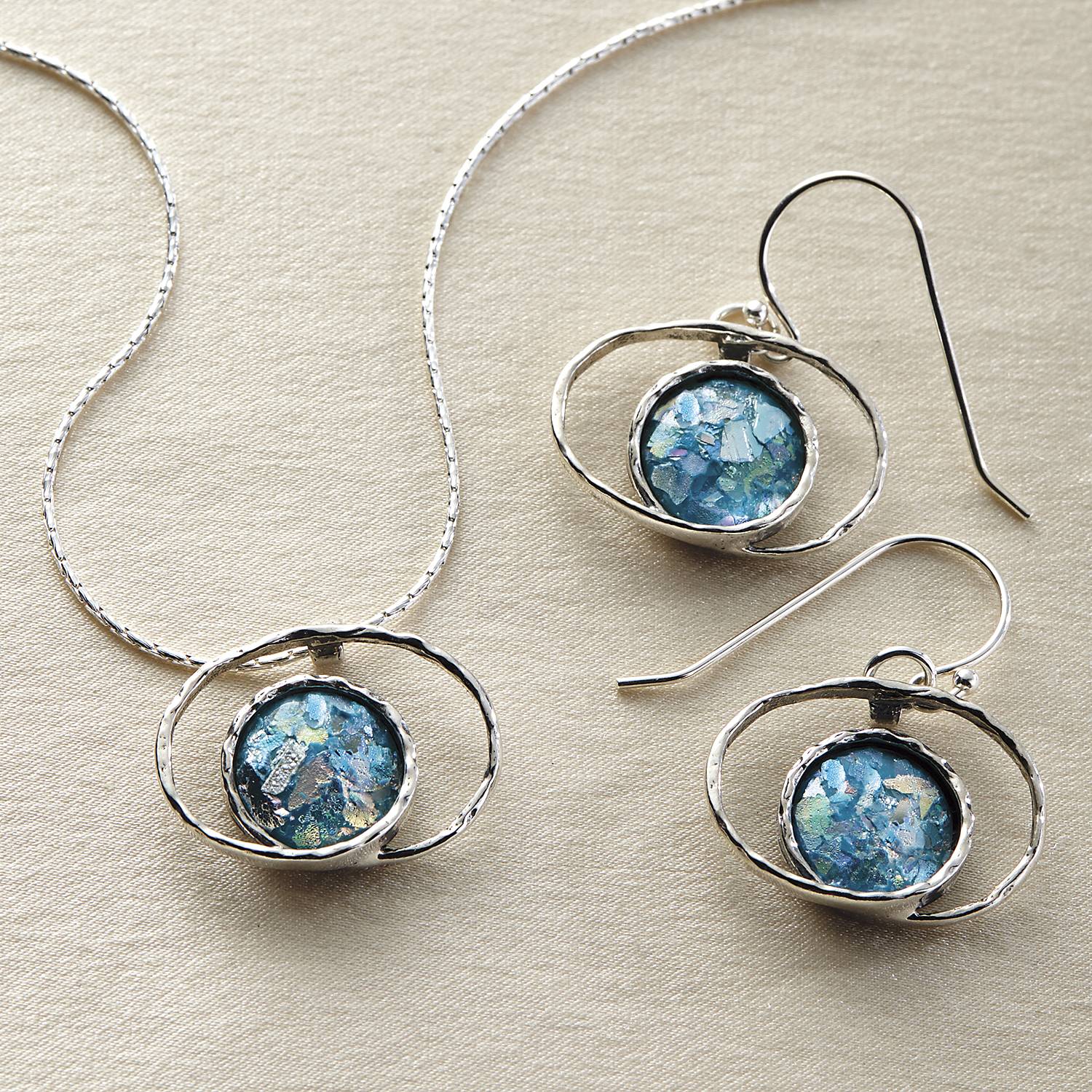 Roman Glass in Orbit Necklace - Signals Catalog