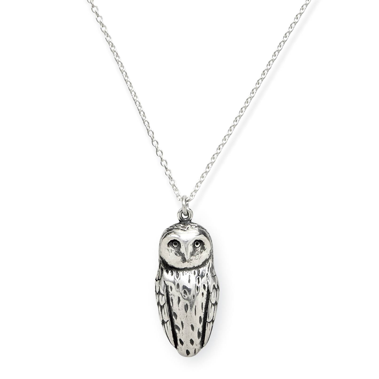 Silver Barn Owl Pendant - Signals Catalog
