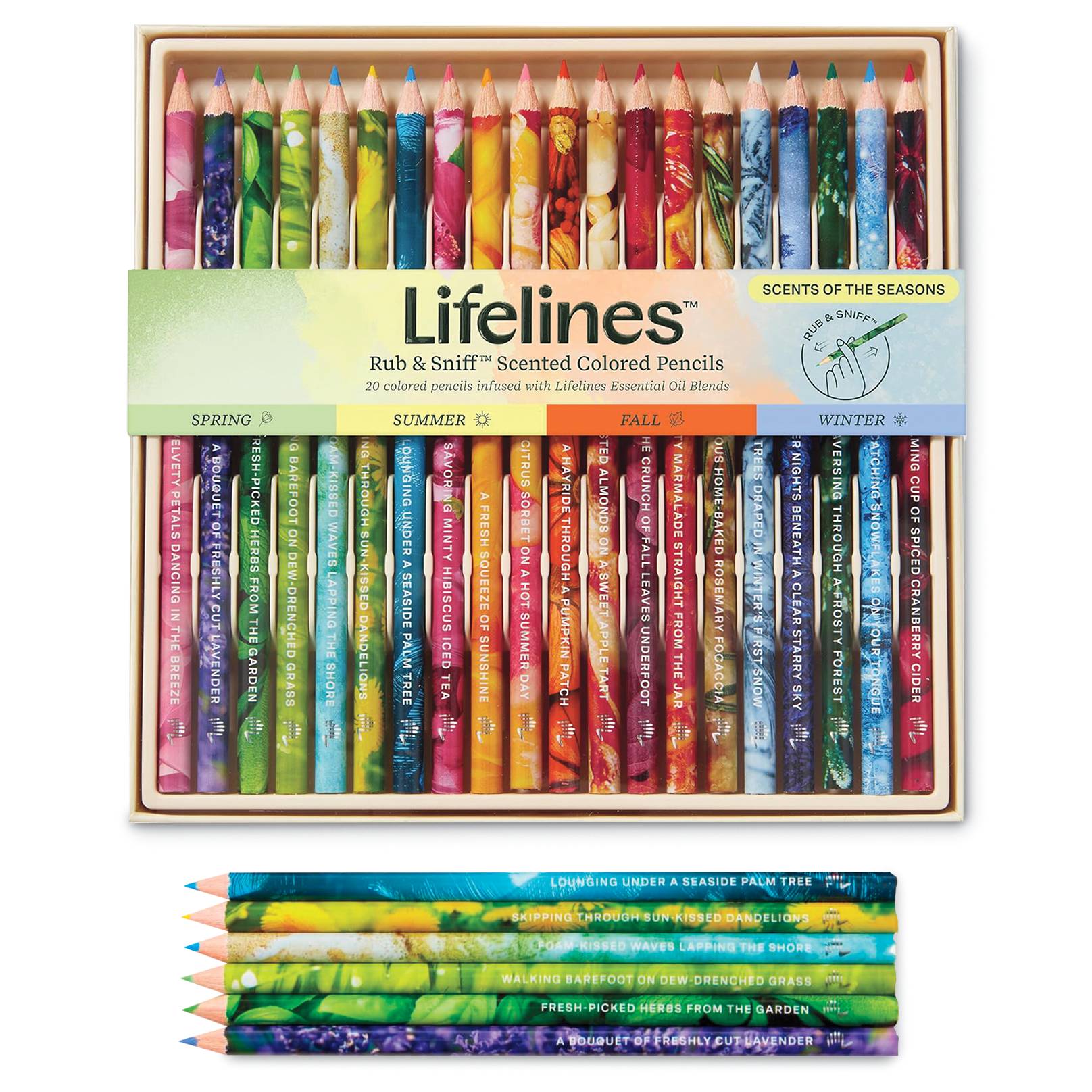 Rub & Sniff Scented Colored Pencils, Pack of 20, Essential Oils - Signals Catalog