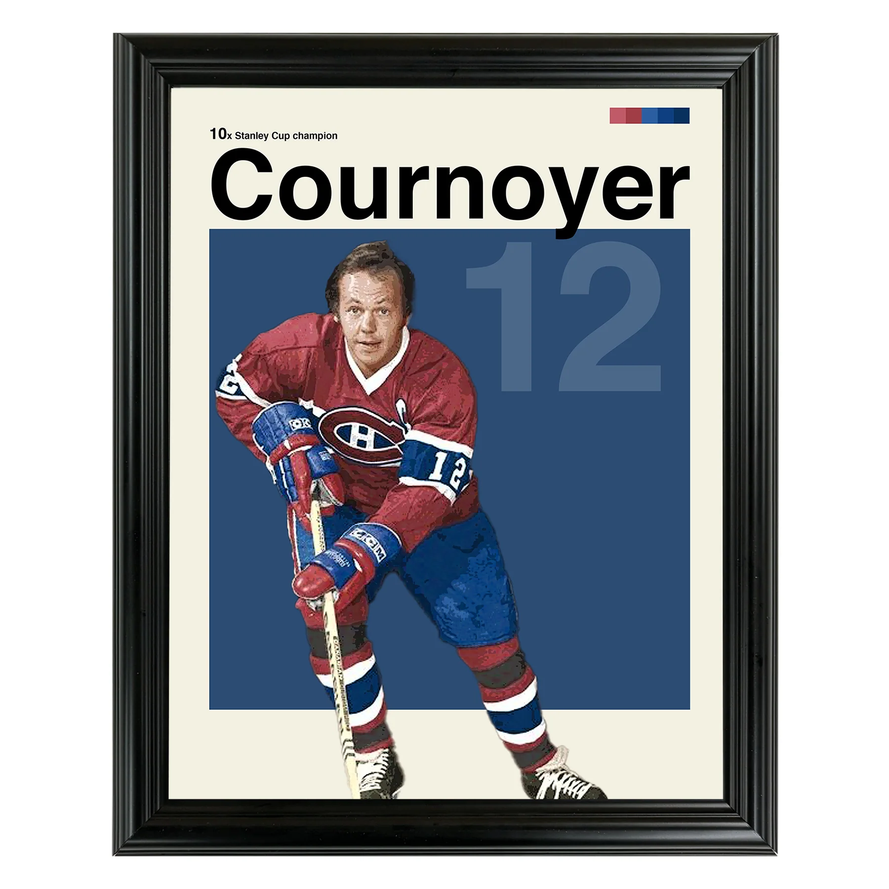 Yvan Cournoyer Framed Sports Art Photo by Thomas Maxwell