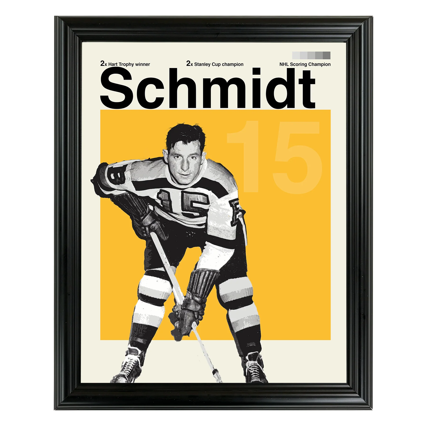 Milt Schmidt Framed Sports Art Photo by Thomas Maxwell
