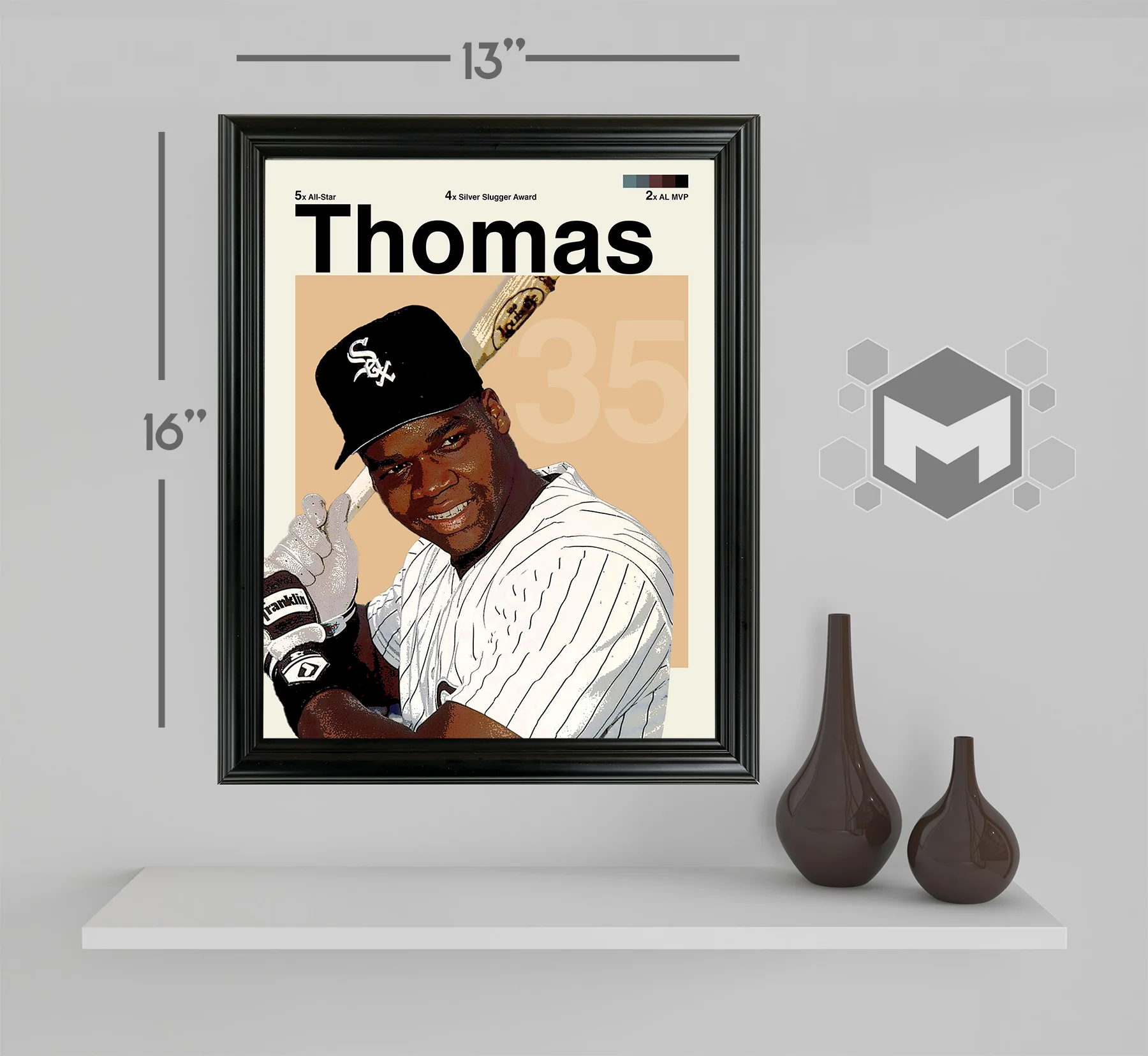 Frank Thomas Framed Sports Art Photo by Thomas Maxwell