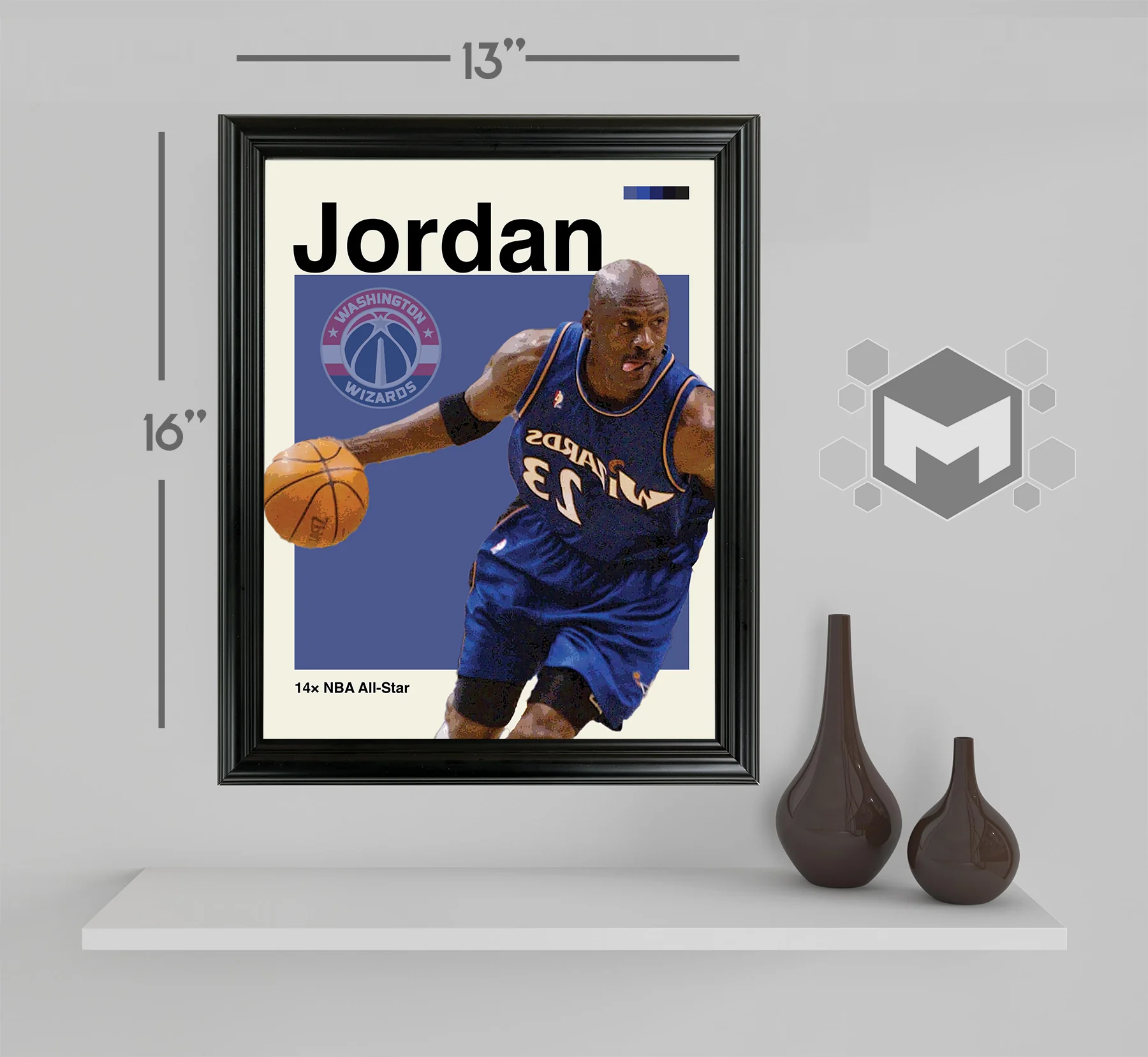 Michael Jordan Framed Photo -  Sports Art by Thomas Maxwell