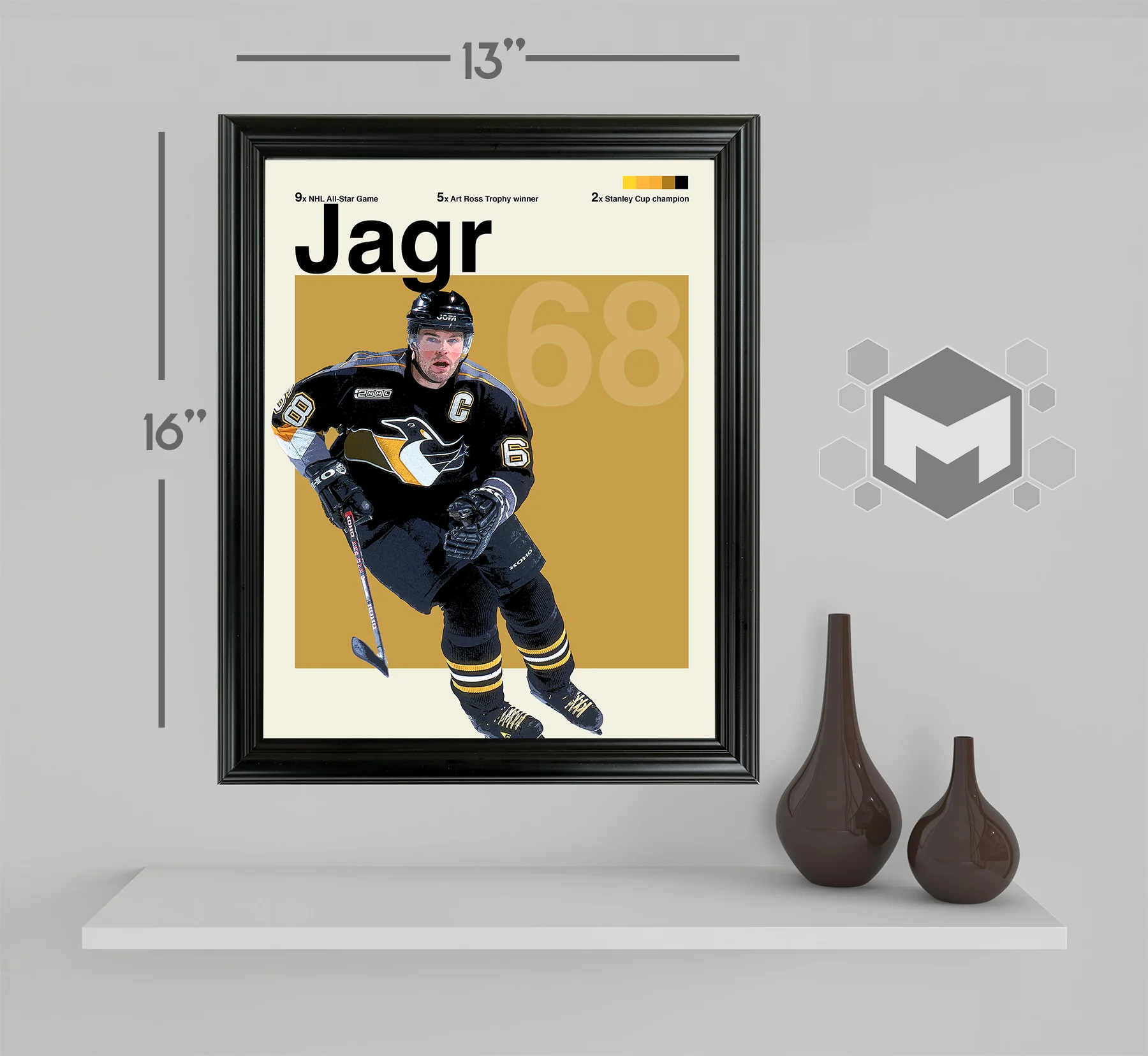 Jaromir Jagr Framed Sports Art Photo by Thomas Maxwell