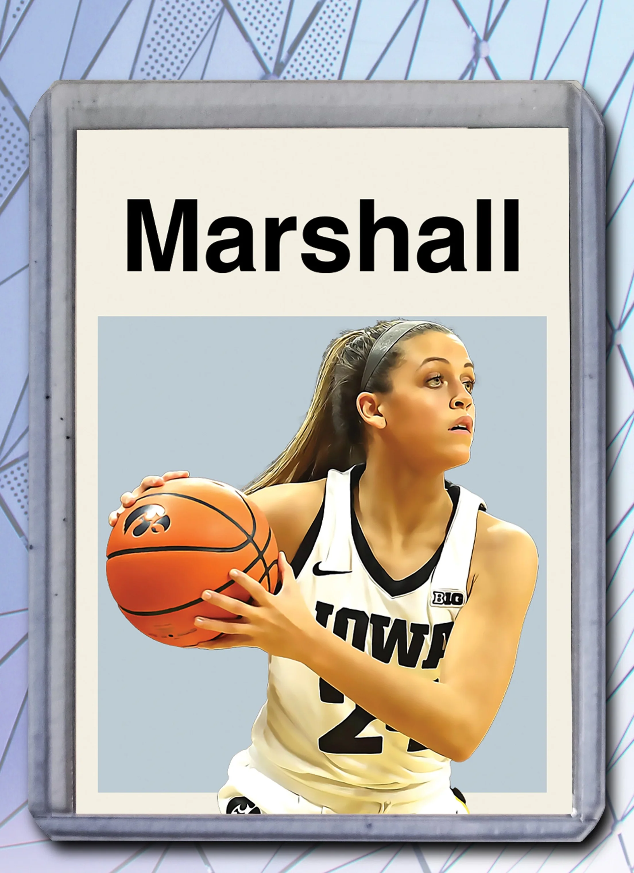 Gabbie Marshall Artist Signed Basketball Art Card 4/10