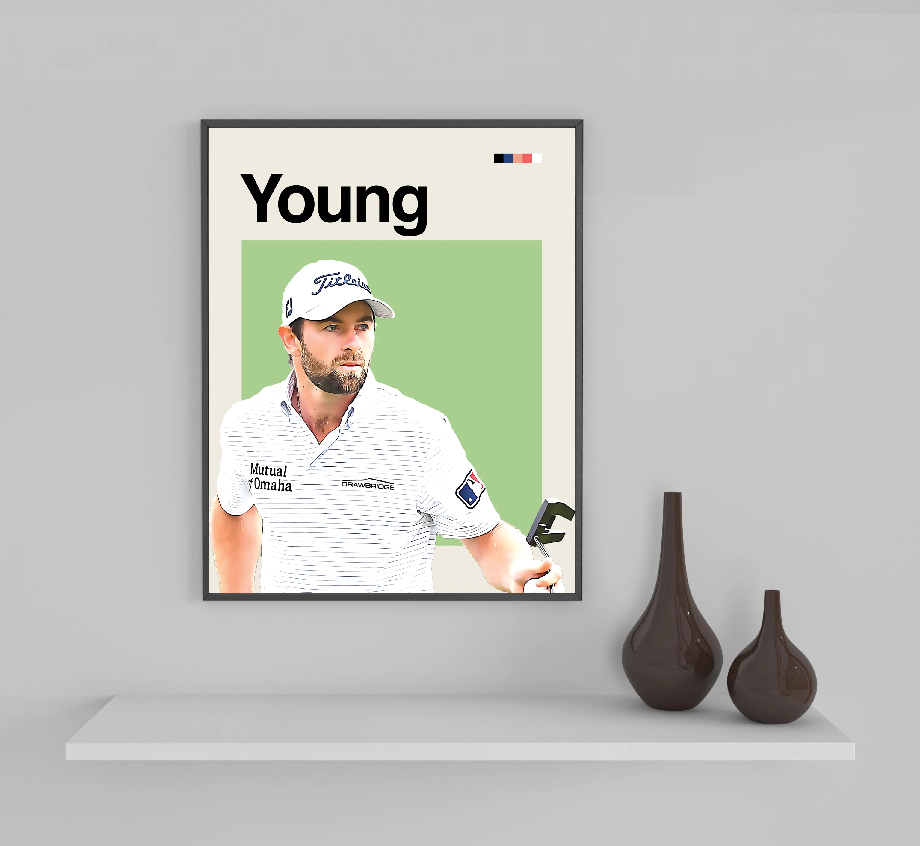 Cameron Young Framed Sports Art Photo by Thomas Maxwell