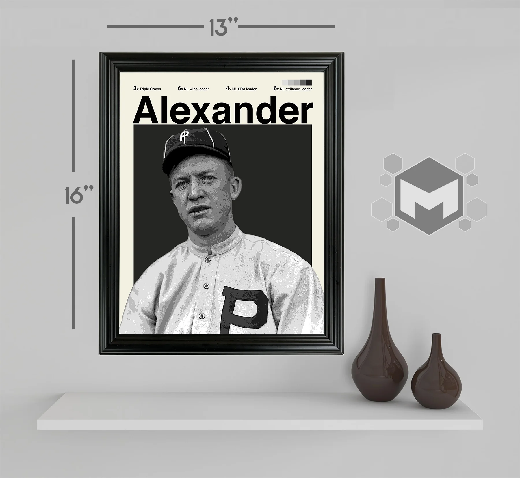 Pete Alexander Framed Sports Art Photo by Thomas Maxwell