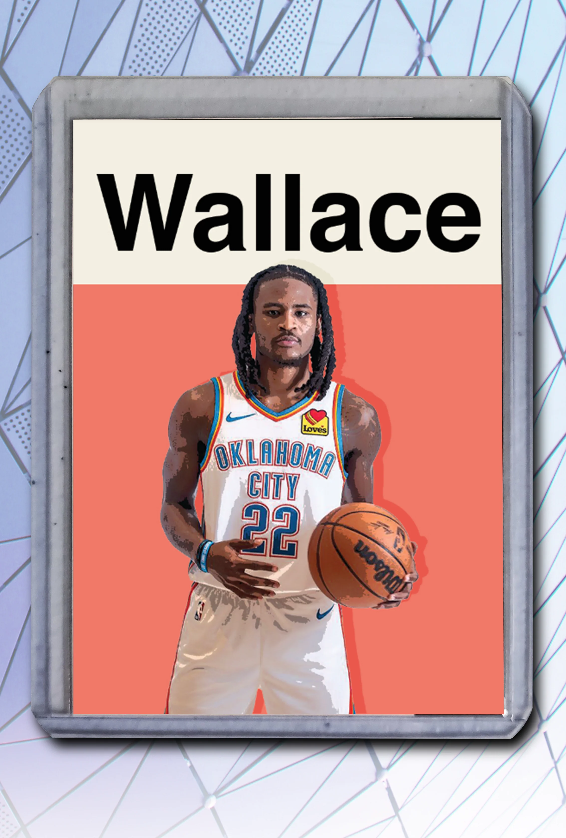 Cason Wallace Artist Signed Basketball Art Card 1/10