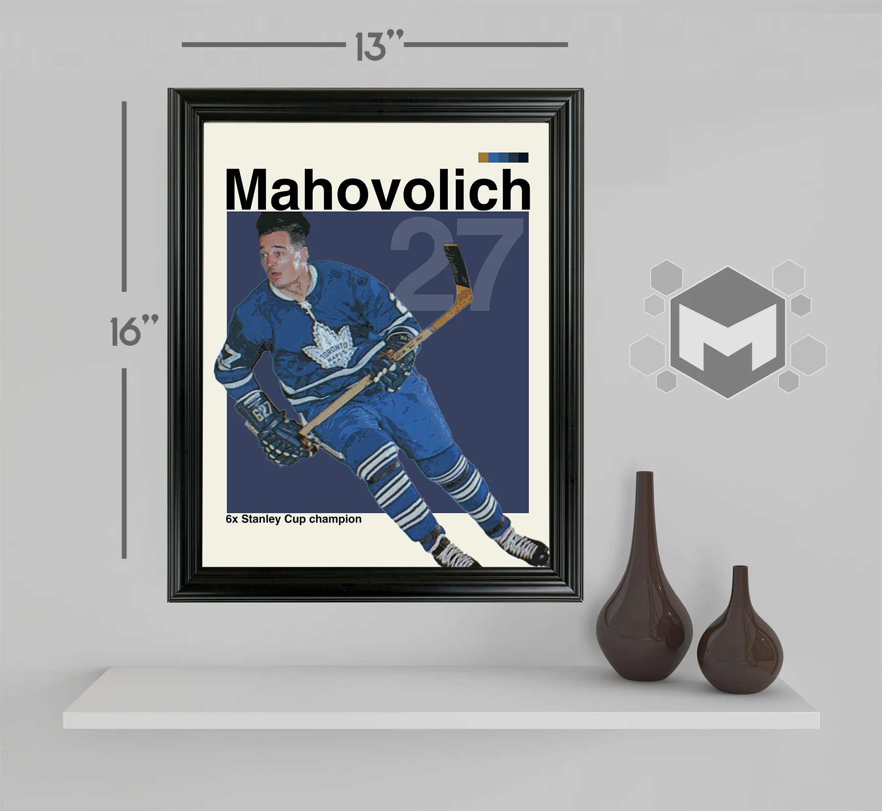 Frank Mahovolich Framed Sports Art Photo by Thomas Maxwell
