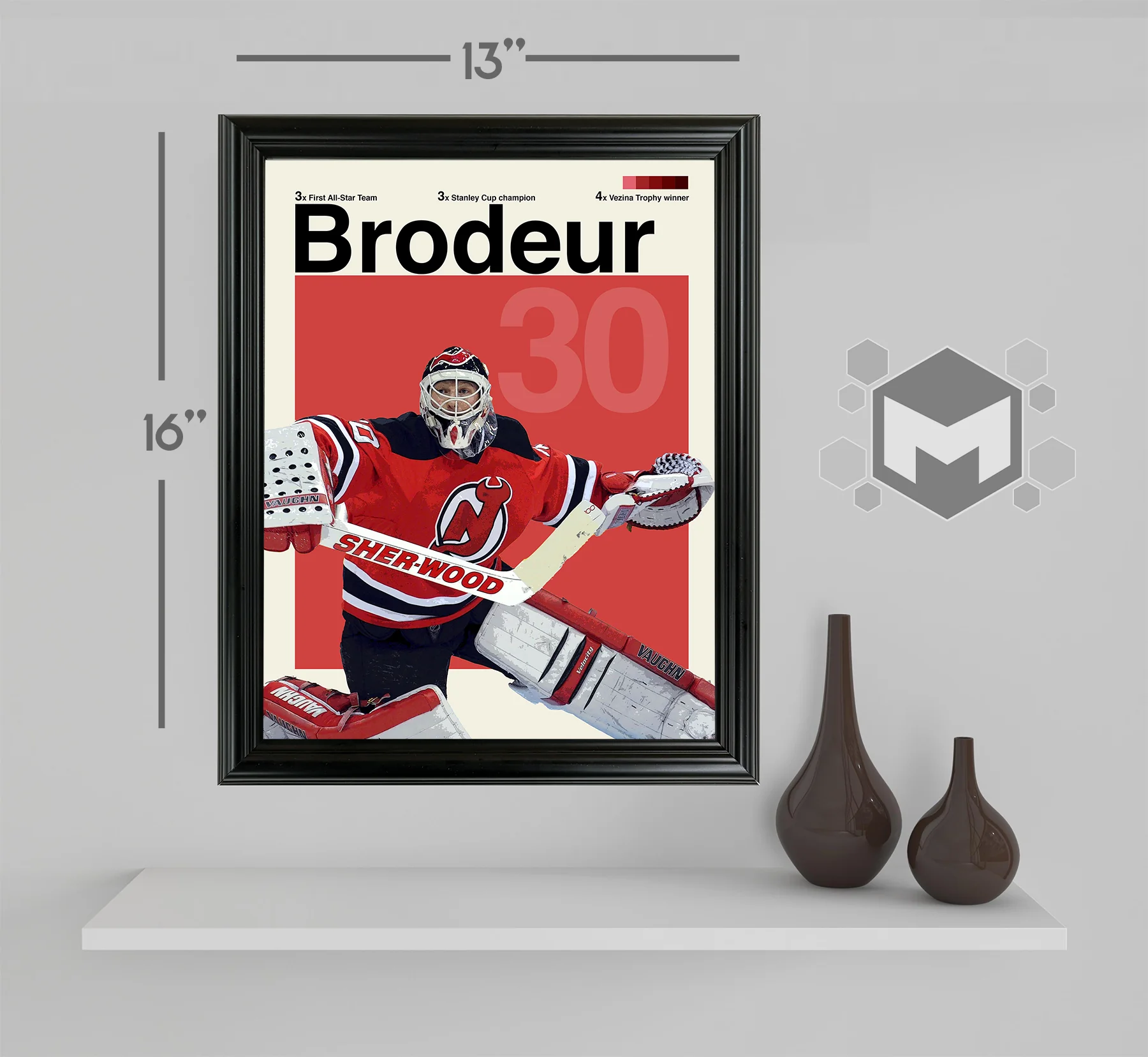 Martin Brodeur Framed Sports Art Photo by Thomas Maxwell