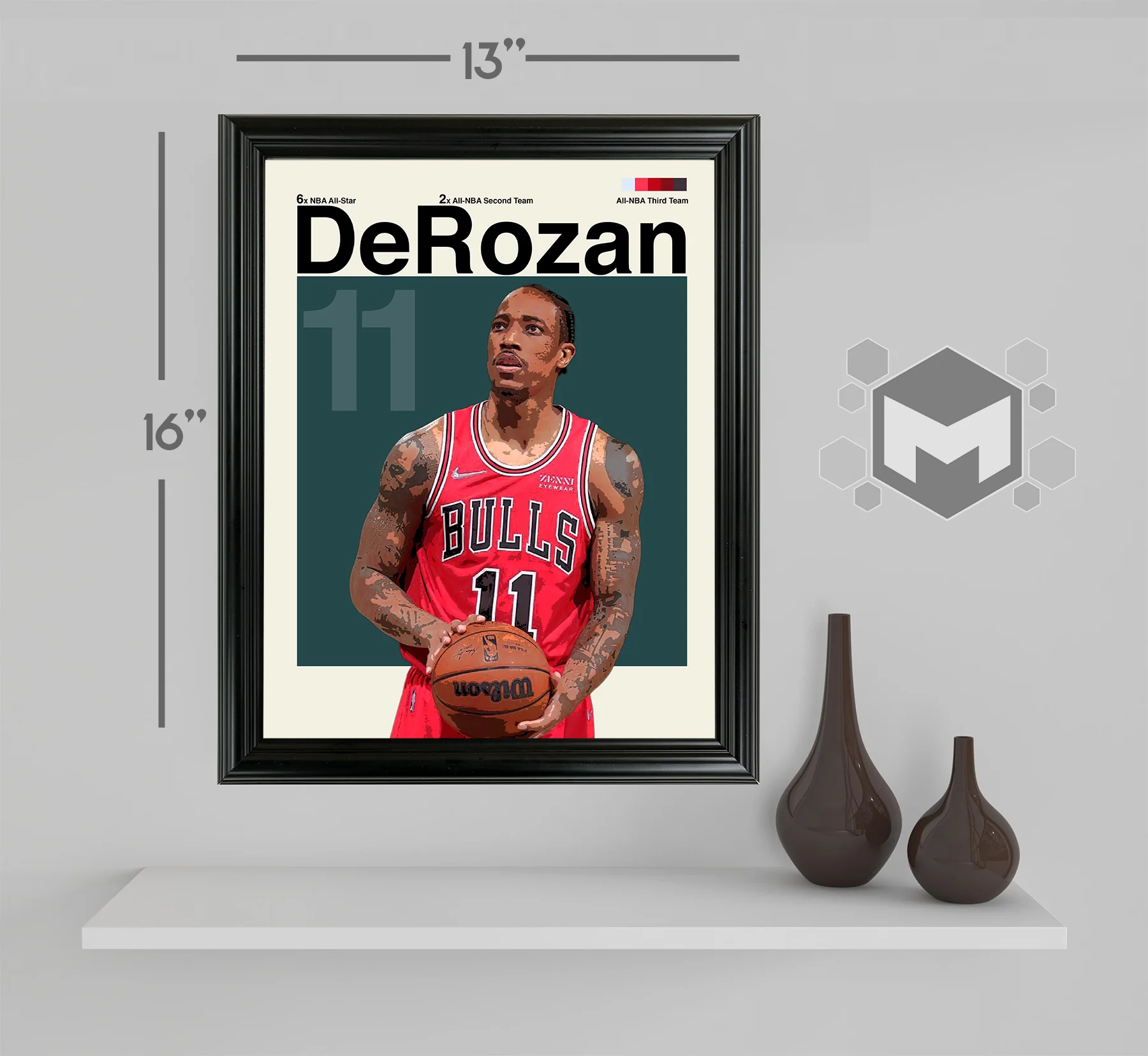 DeMar DeRozan Framed Sports Art Photo by Thomas Maxwell
