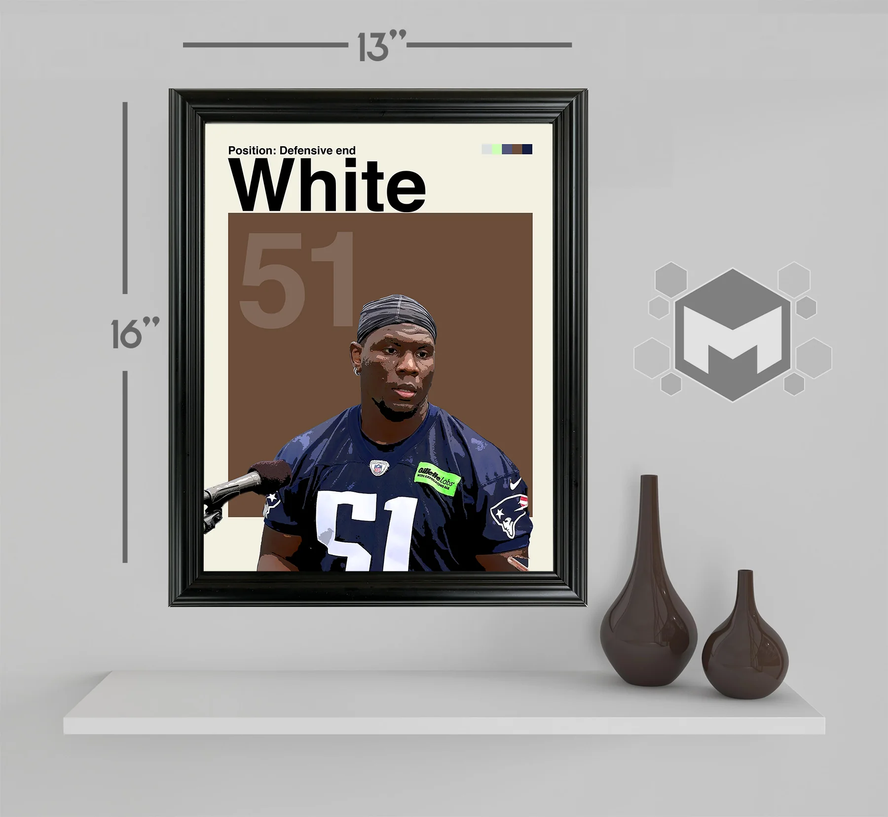 Keion White Framed Sports Art Photo by Thomas Maxwell