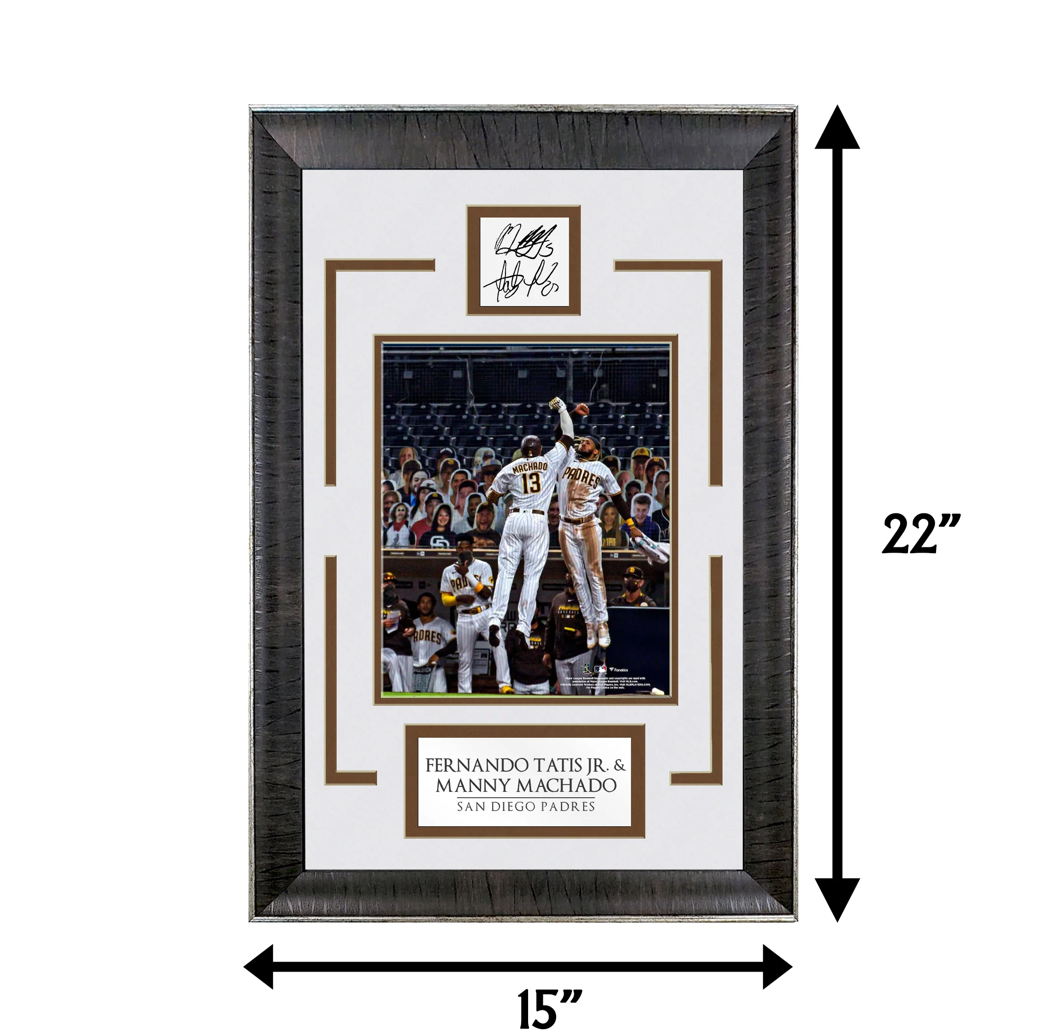 Fernando Tatis Jr. & Manny Machado - Padre Connection - Spotlight Collection | 16 x 23 - Framed Baseball Photo