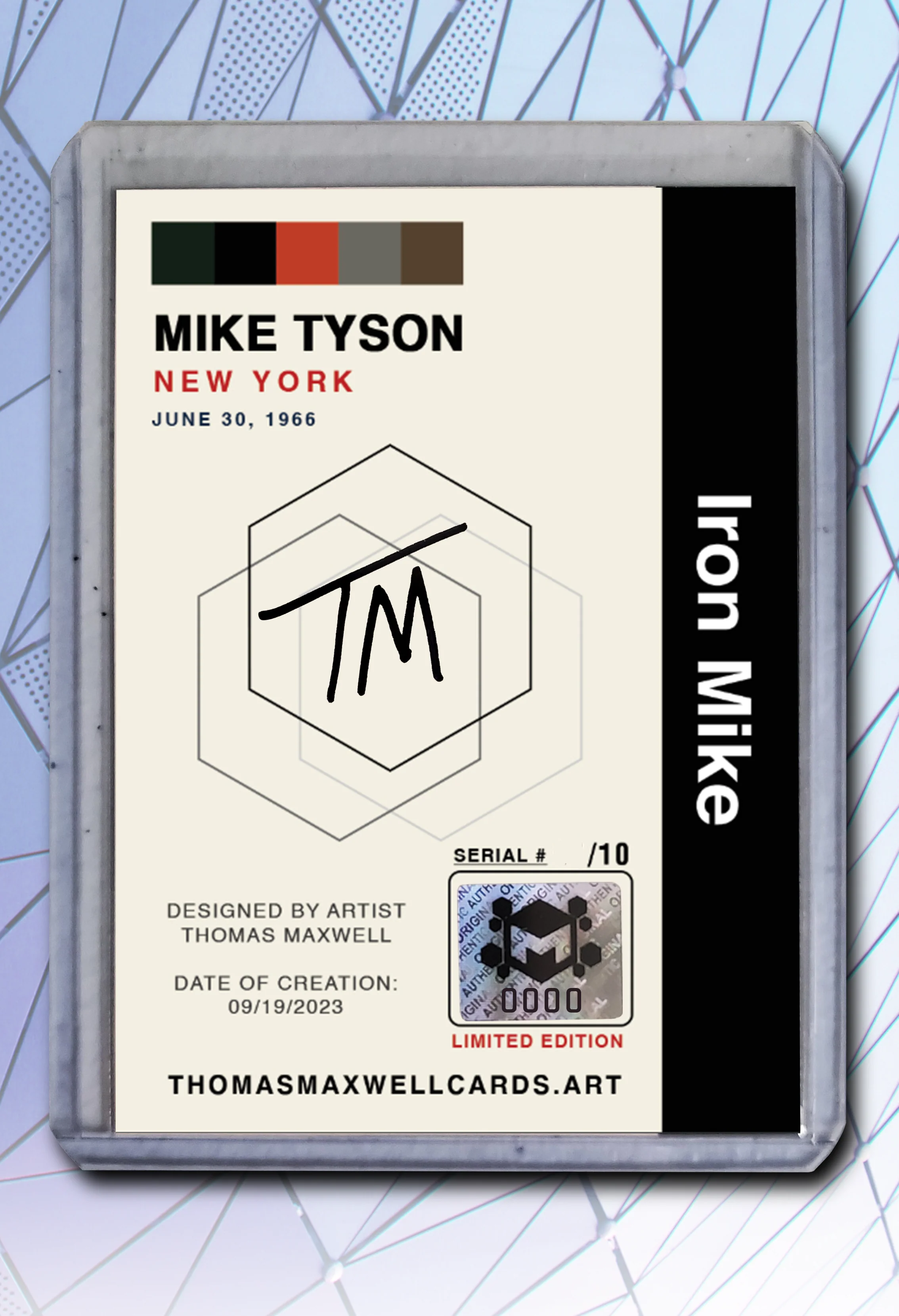 Mike Tyson Artist Signed Boxing Art Card 2/10