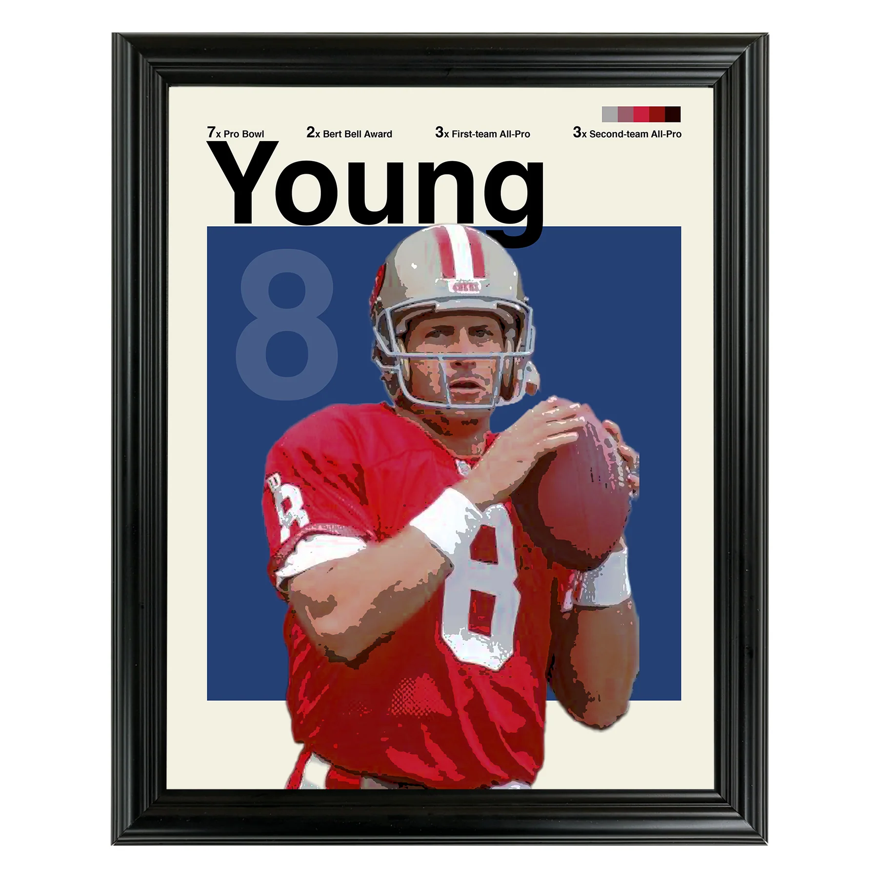 Steve Young Framed Sports Art Photo by Thomas Maxwell