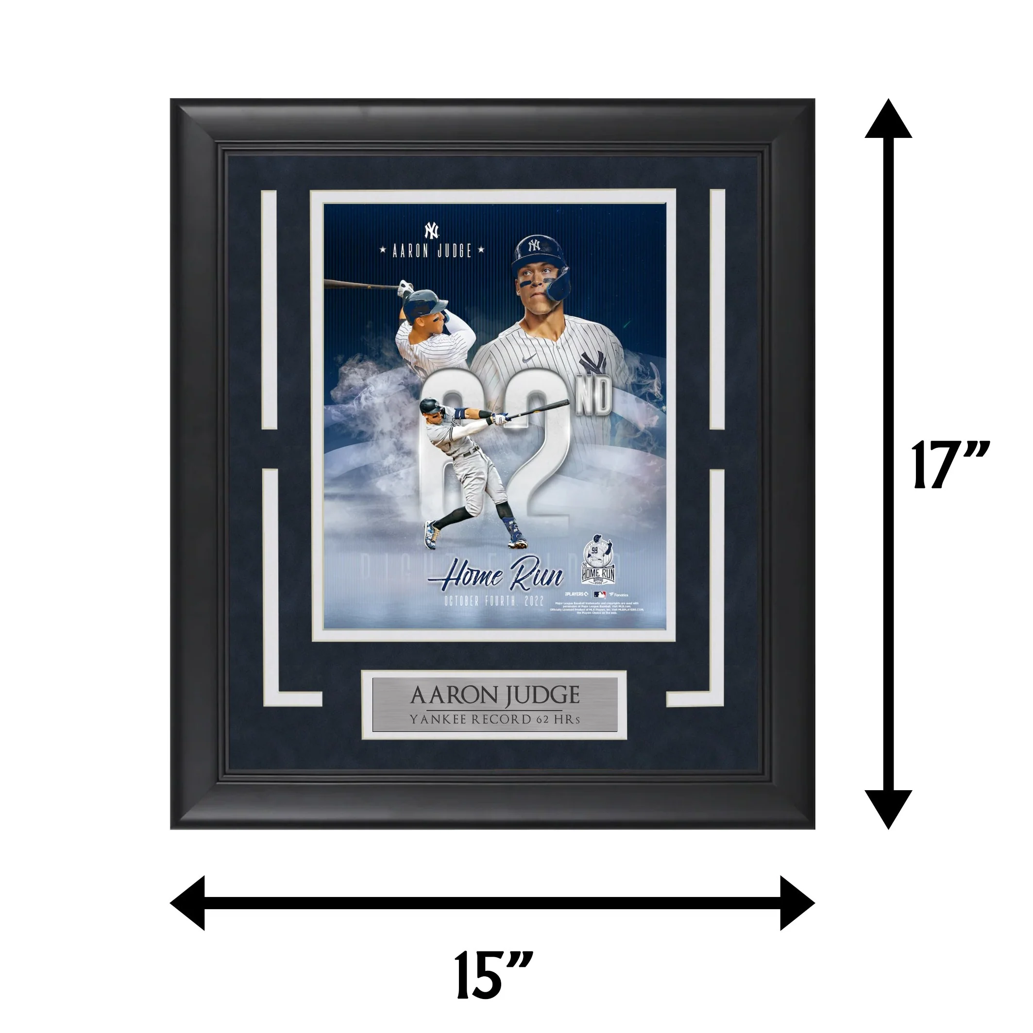Aaron Judge - 62 HRs Collage - Framed Baseball Photo