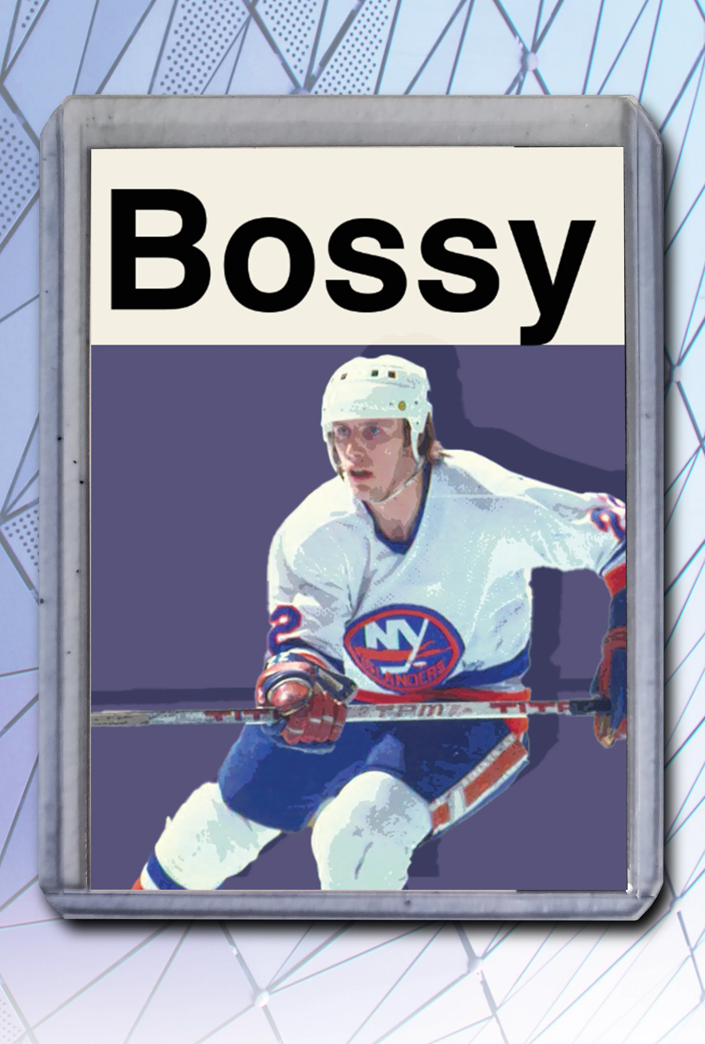 Mike Bossy Artist Signed Hockey Art Card 1/10