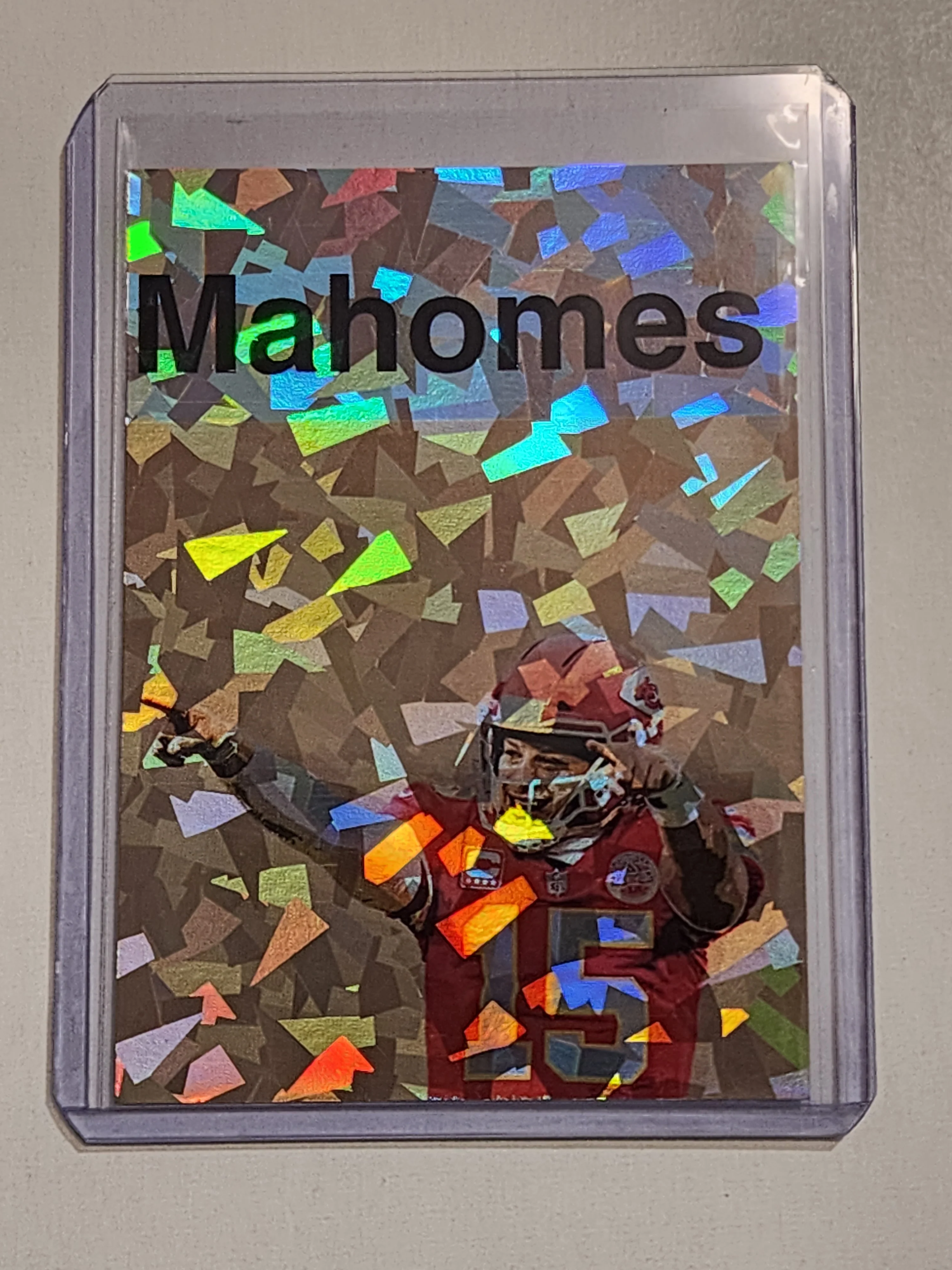 Patrick Mahomes Artist Signed Kansas City Chiefs Refractor Art Card 1/1