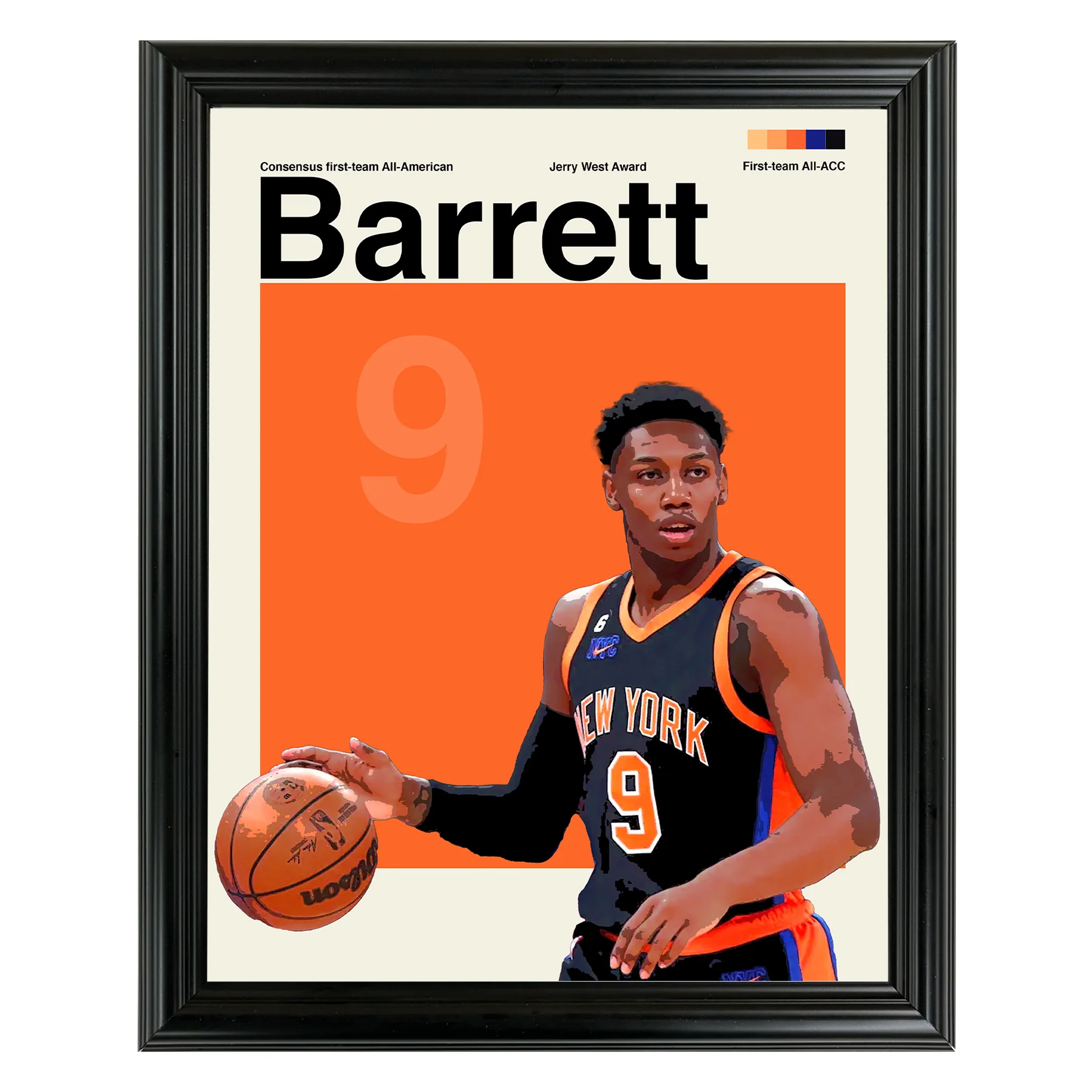 RJ Barrett Framed Sports Art Photo by Thomas Maxwell