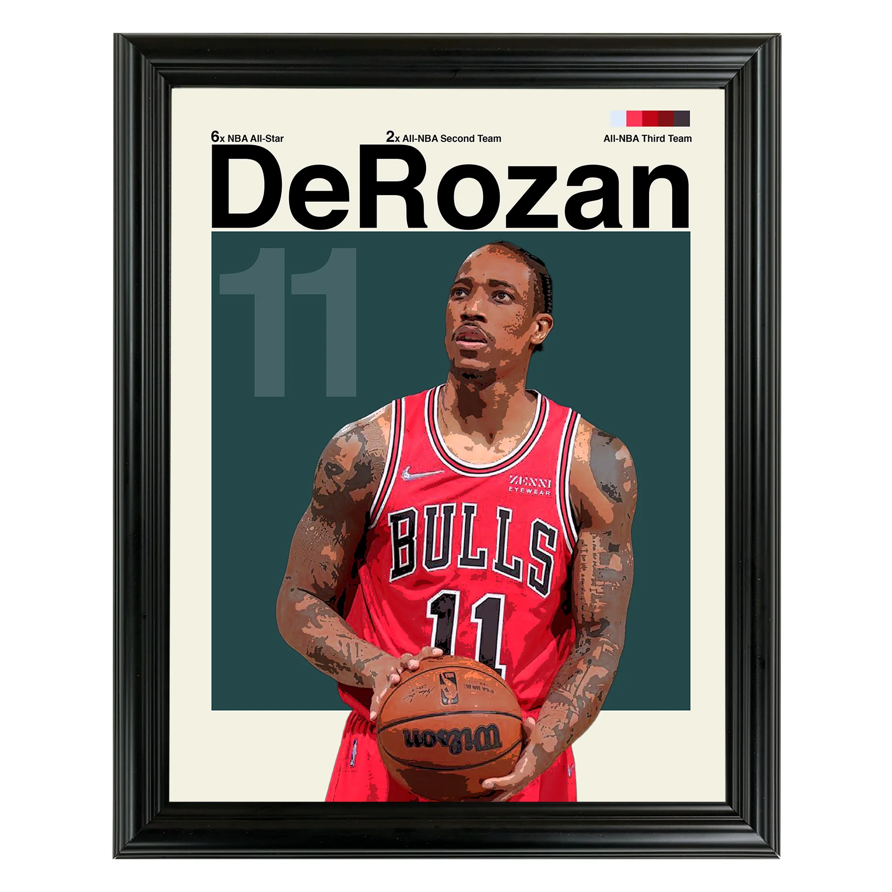 DeMar DeRozan Framed Sports Art Photo by Thomas Maxwell