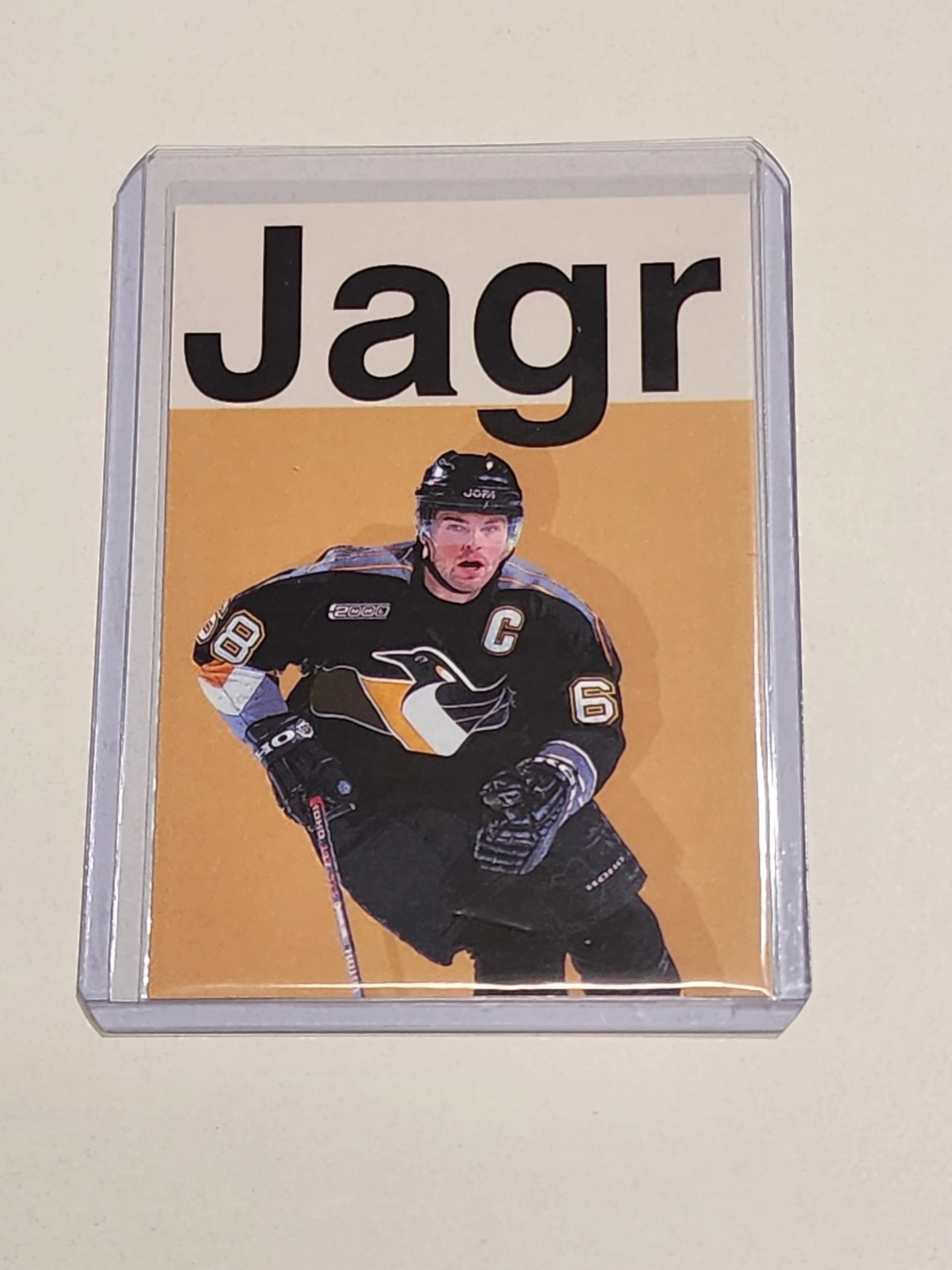 Jaromir Jagr Artist Signed Hockey Art Card 1/10