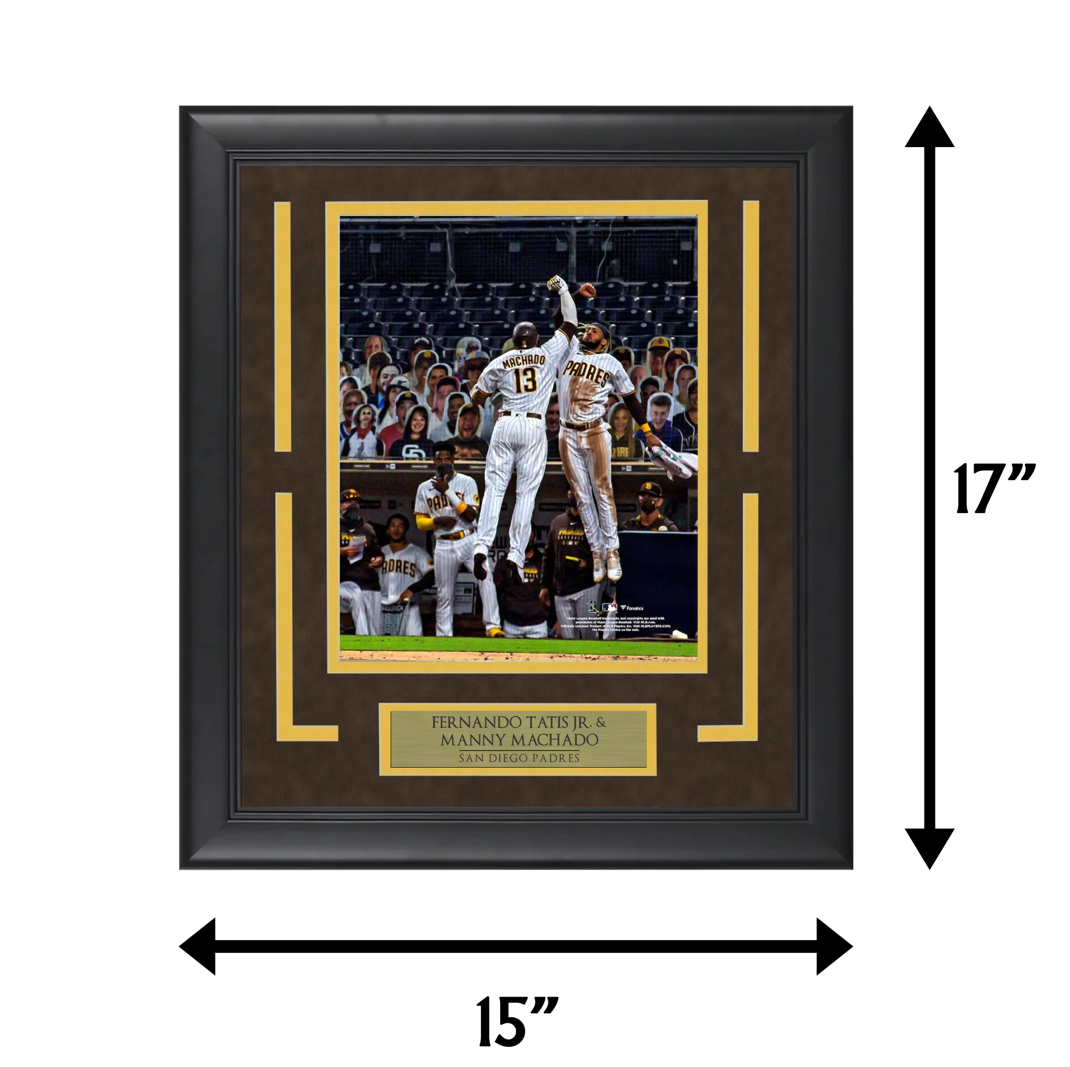 Fernando Tatis Jr. & Manny Machado - Padre Connection - Framed Baseball Photo