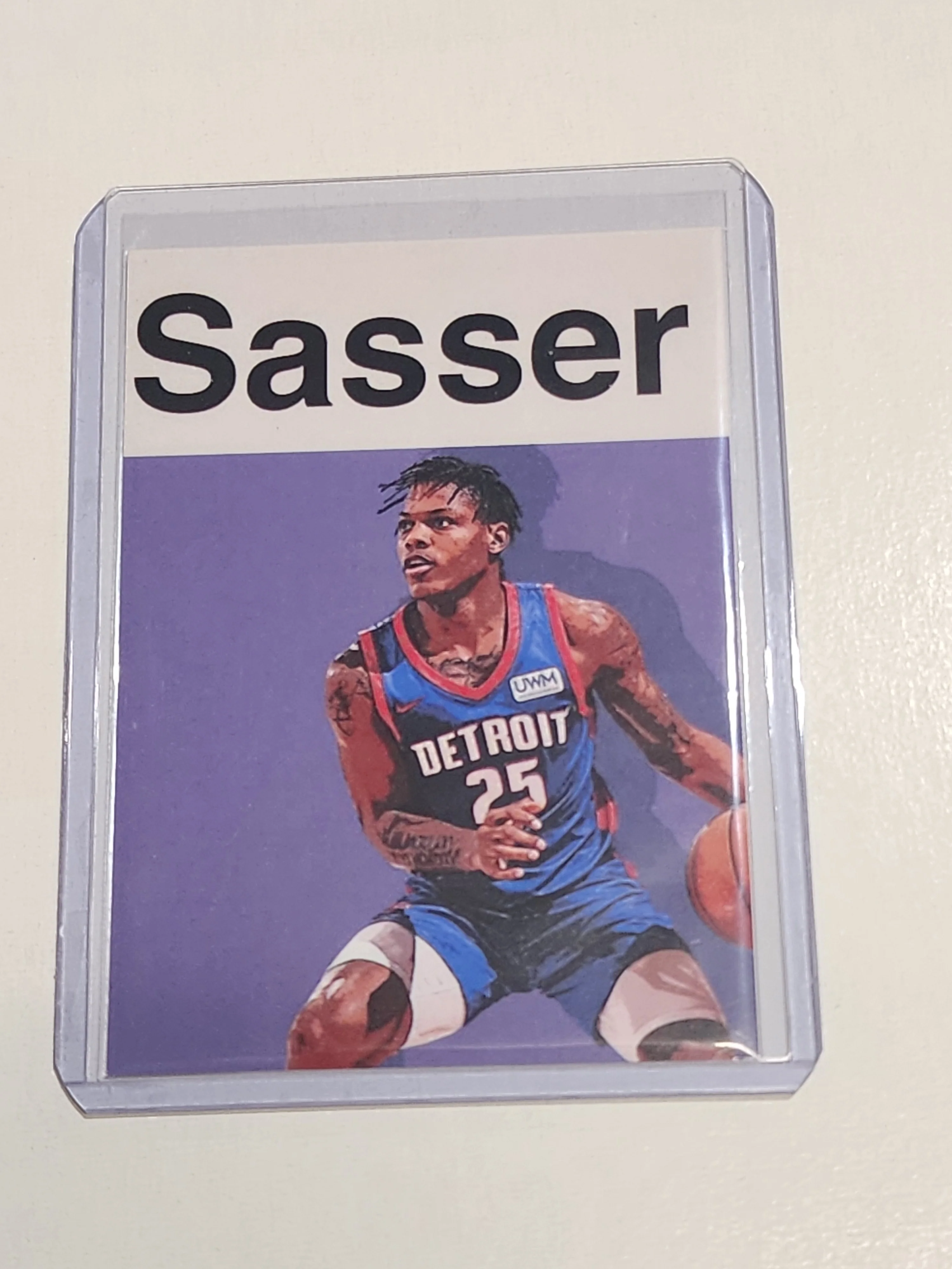 Marcus Sasser Artist Signed Basketball Art Card 1/10