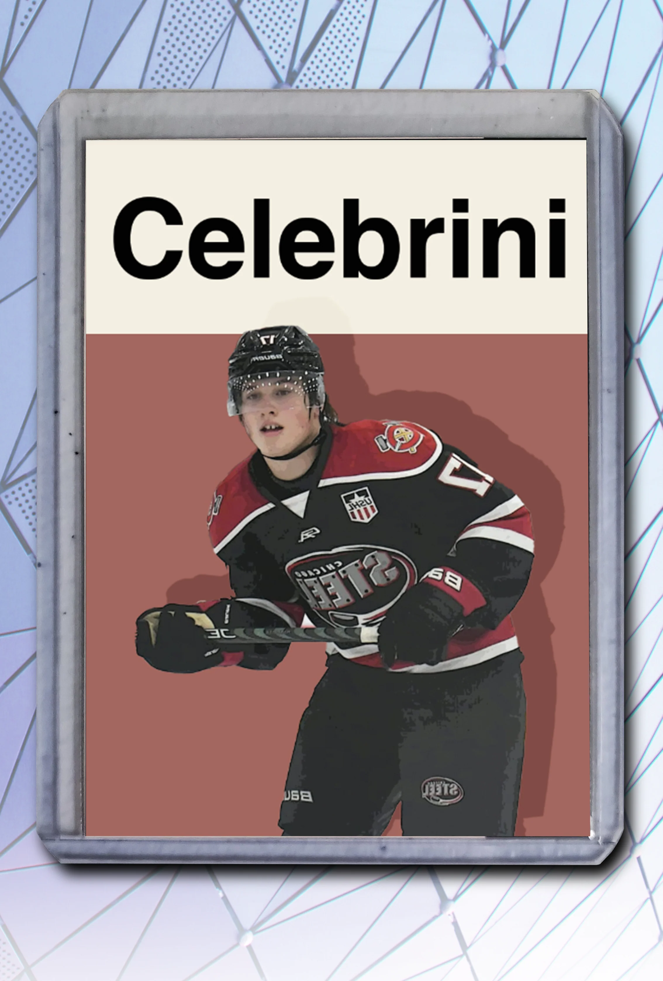 Macklin Celebrini Artist Signed Hockey Art Card 2/10