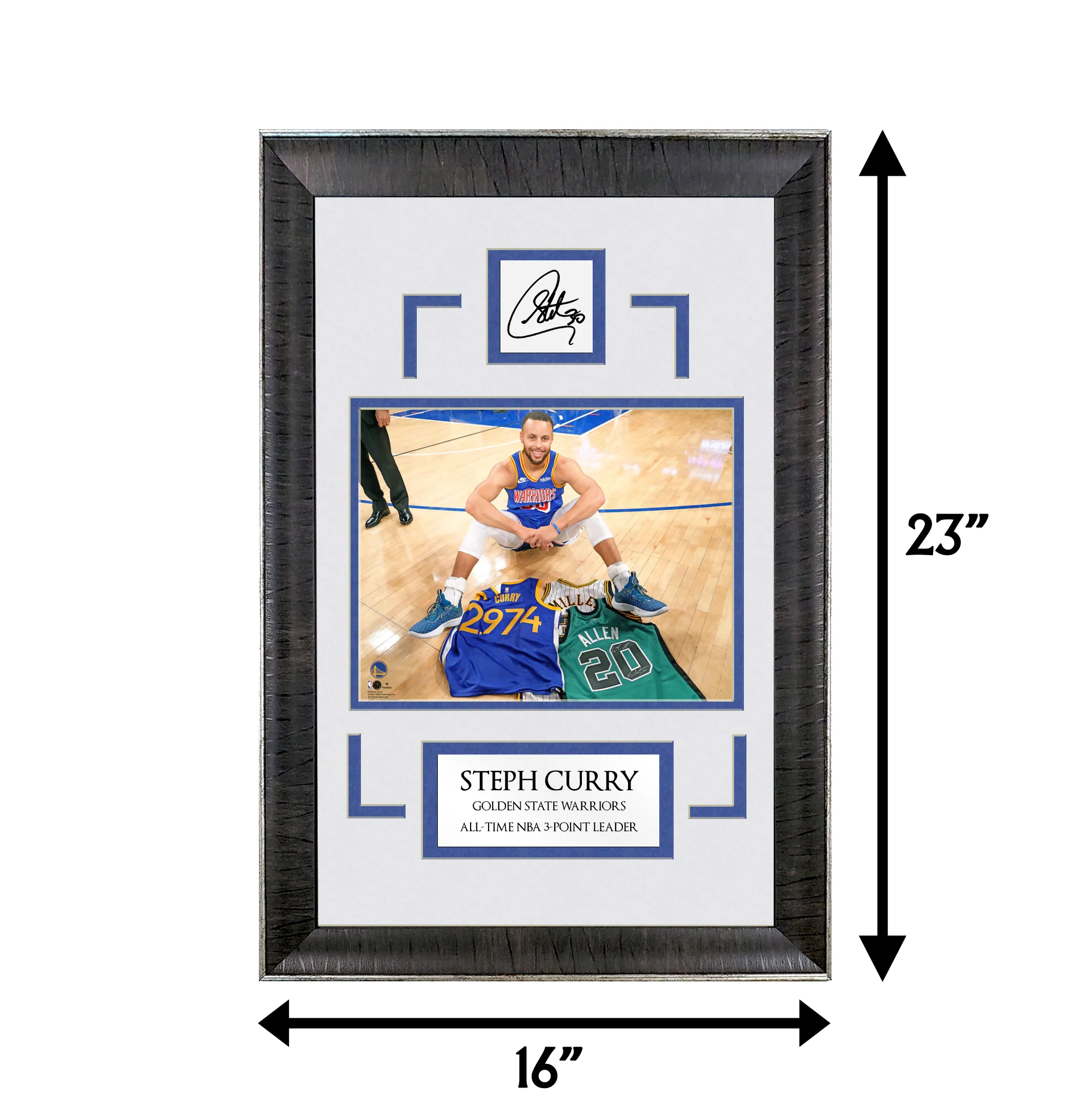 Steph Curry - Warriors - From Way Downtown - Spotlight Collection | 16 x 23 - Framed Basketball Photo