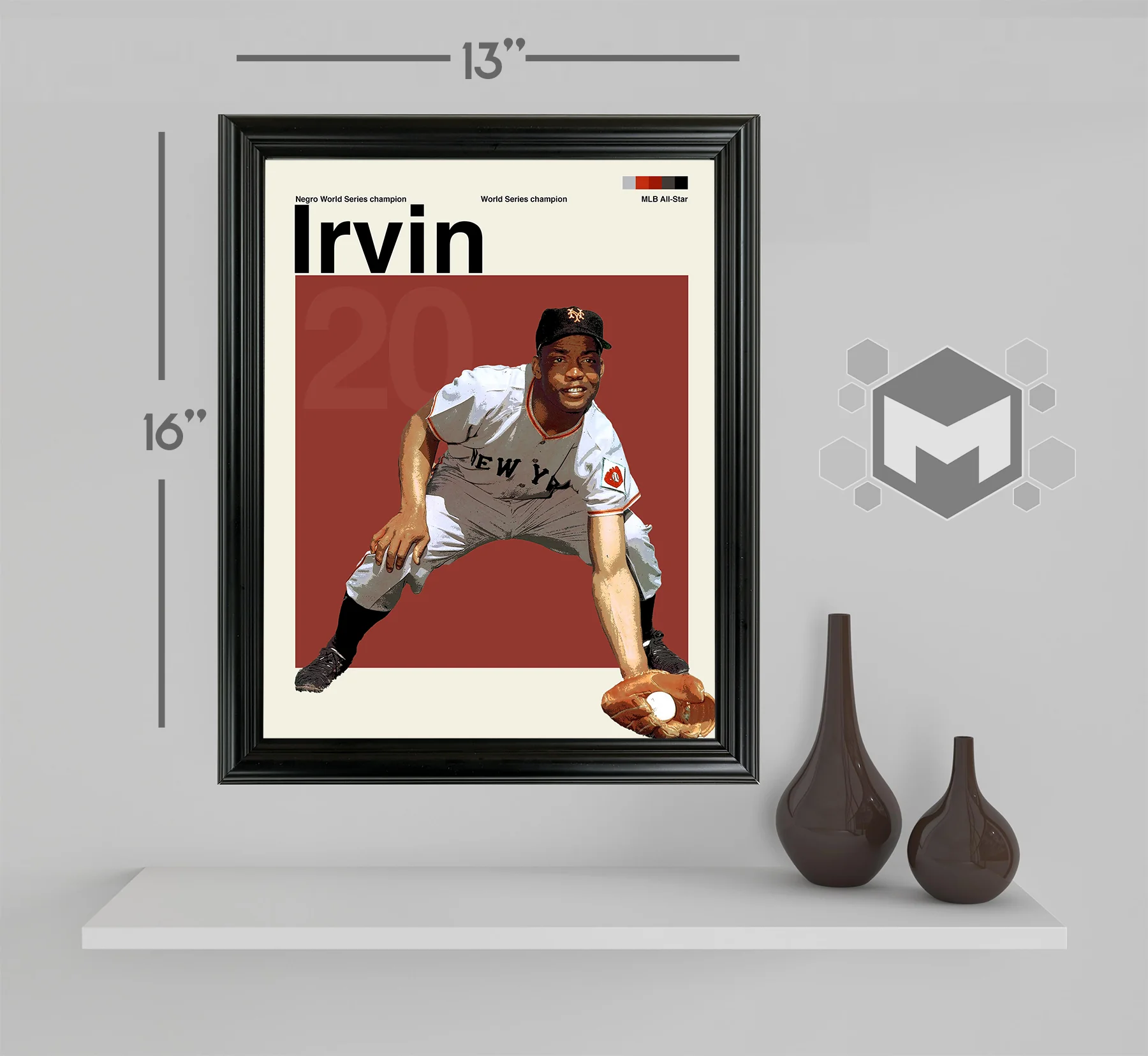 Monte Irvin Framed Sports Art Photo by Thomas Maxwell