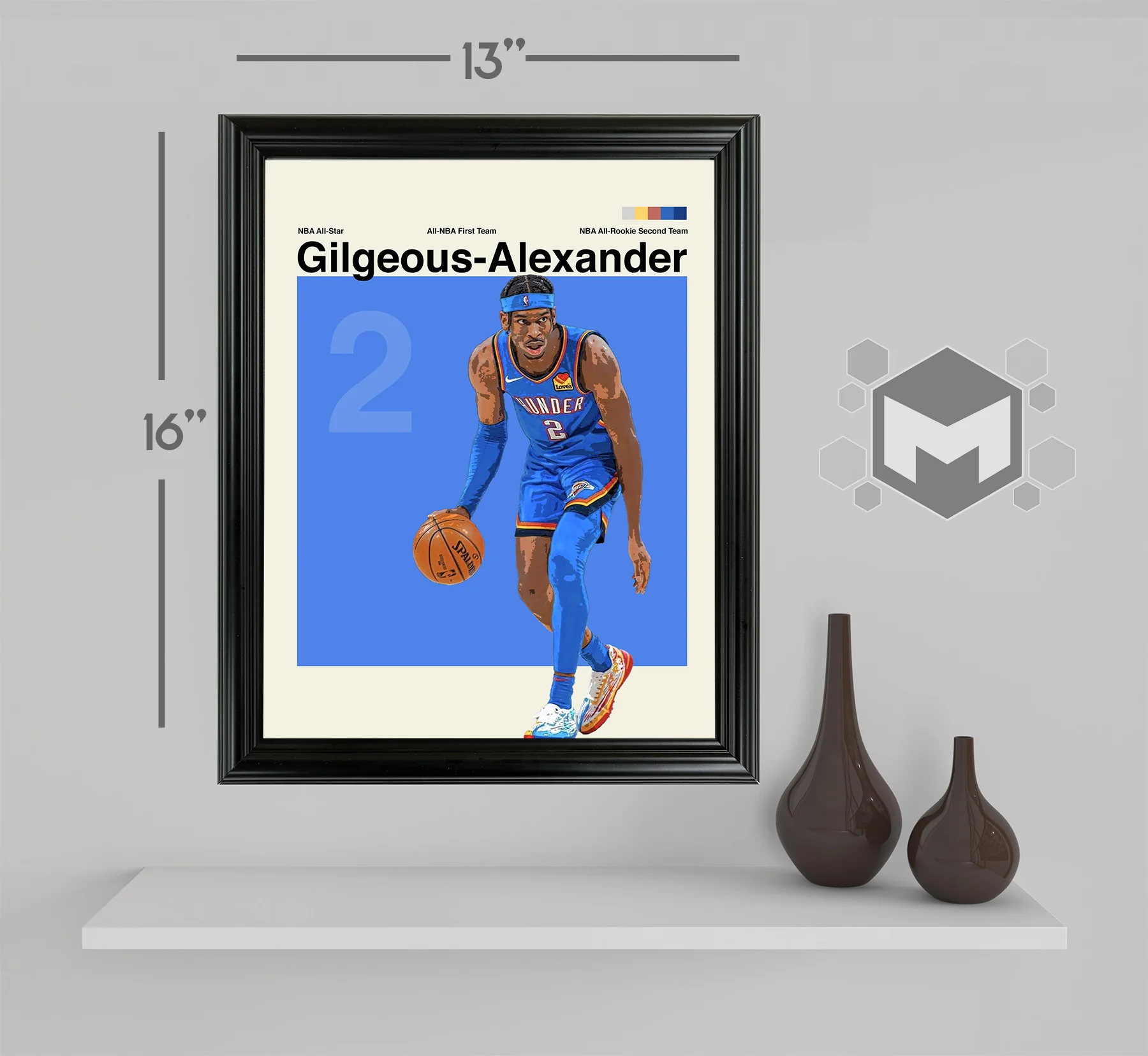 Shai Gilgeous-Alexander Framed Sports Art Photo by Thomas Maxwell
