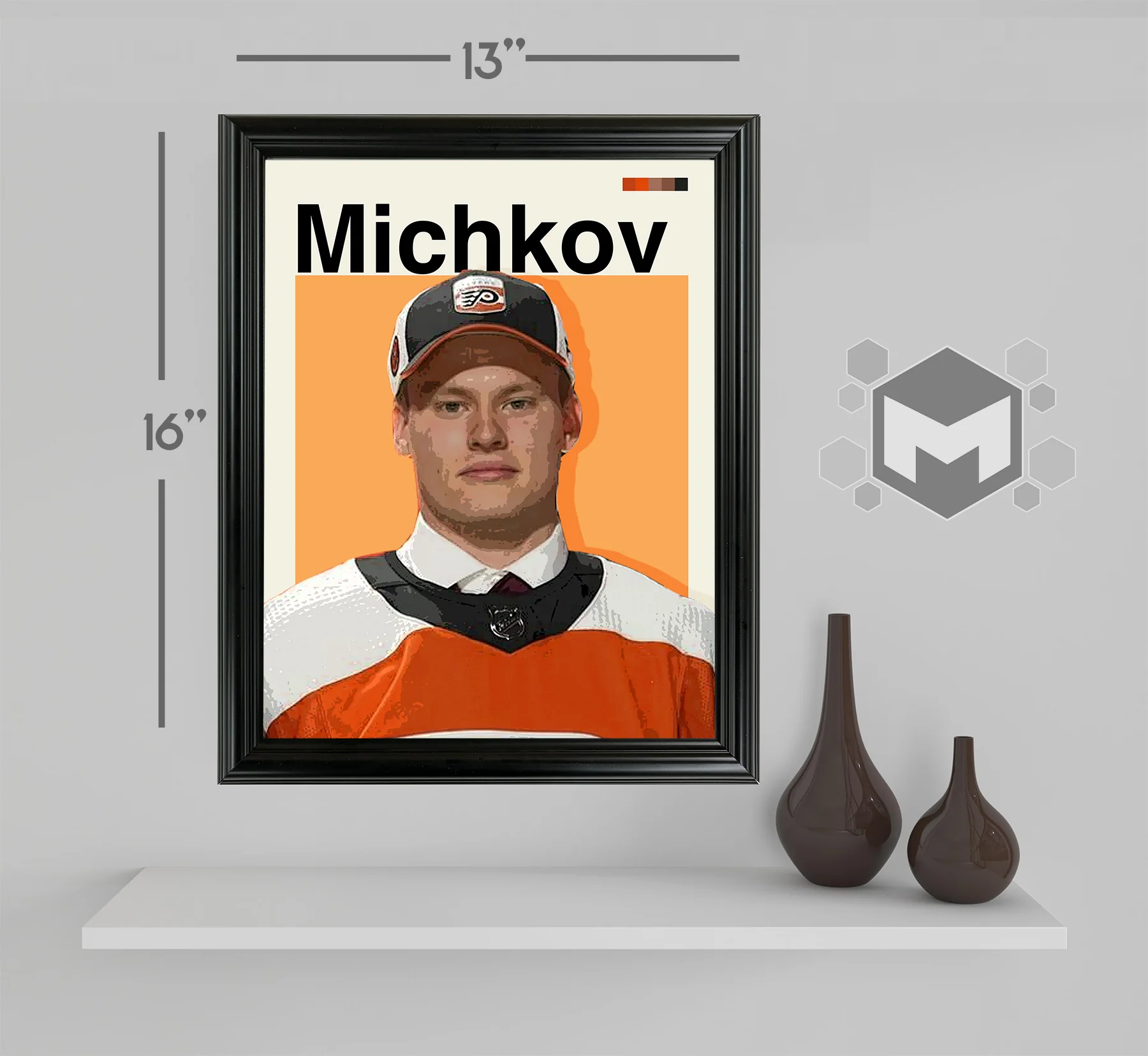 Matvei Michkov Framed Sports Art Photo by Thomas Maxwell