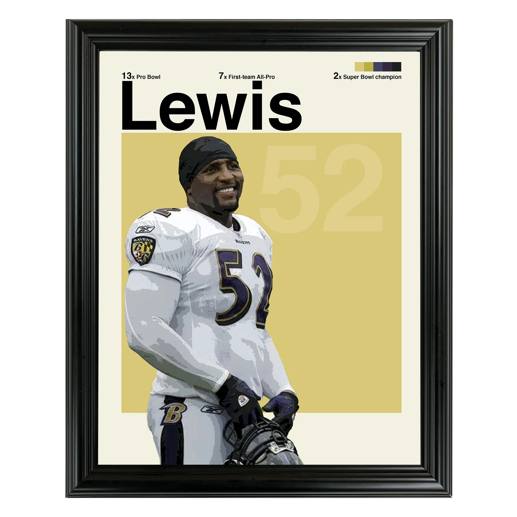 Ray Lewis Framed Sports Art Photo by Thomas Maxwell
