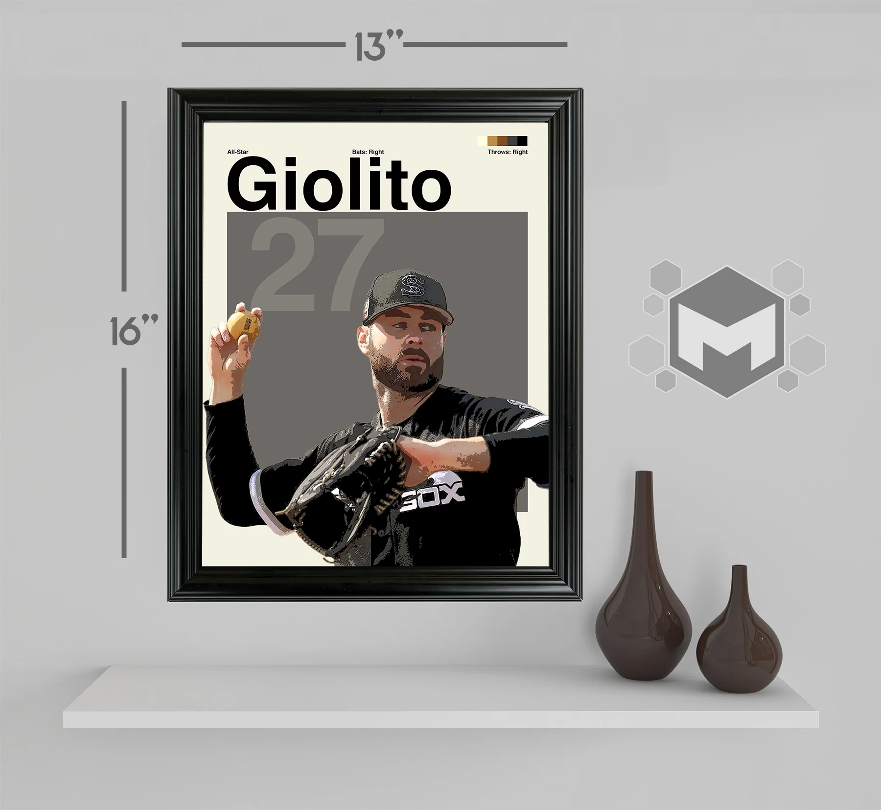 Lucas Giolito Framed Sports Art Photo by Thomas Maxwell