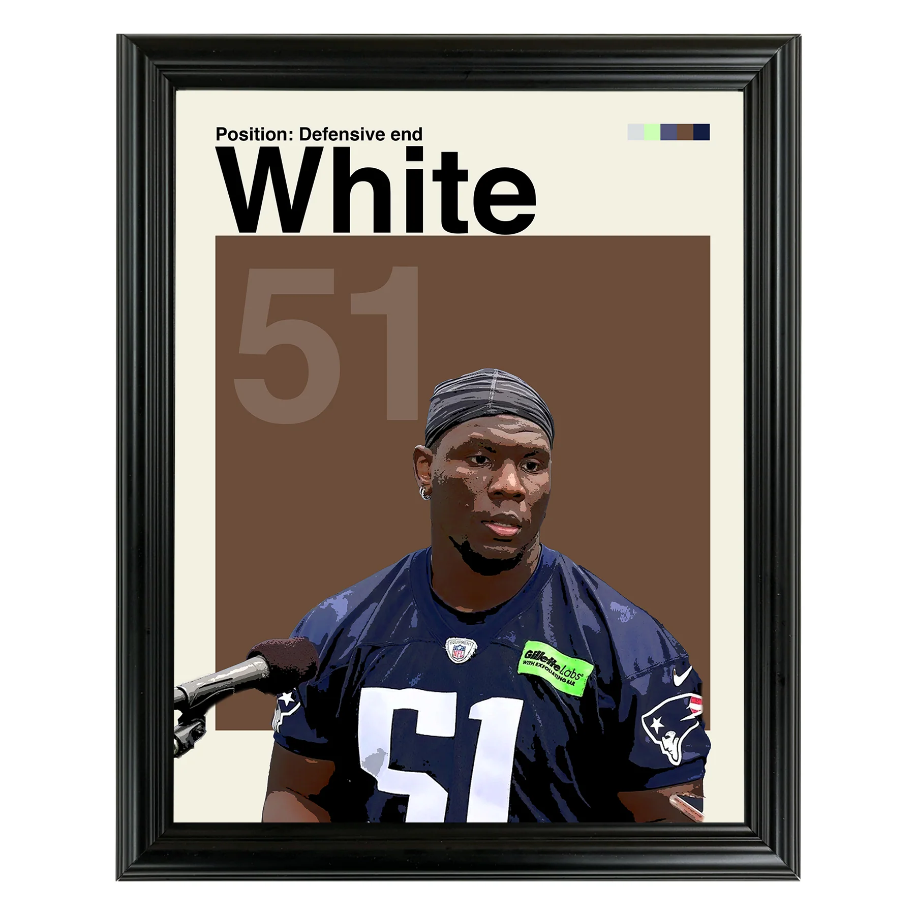 Keion White Framed Sports Art Photo by Thomas Maxwell