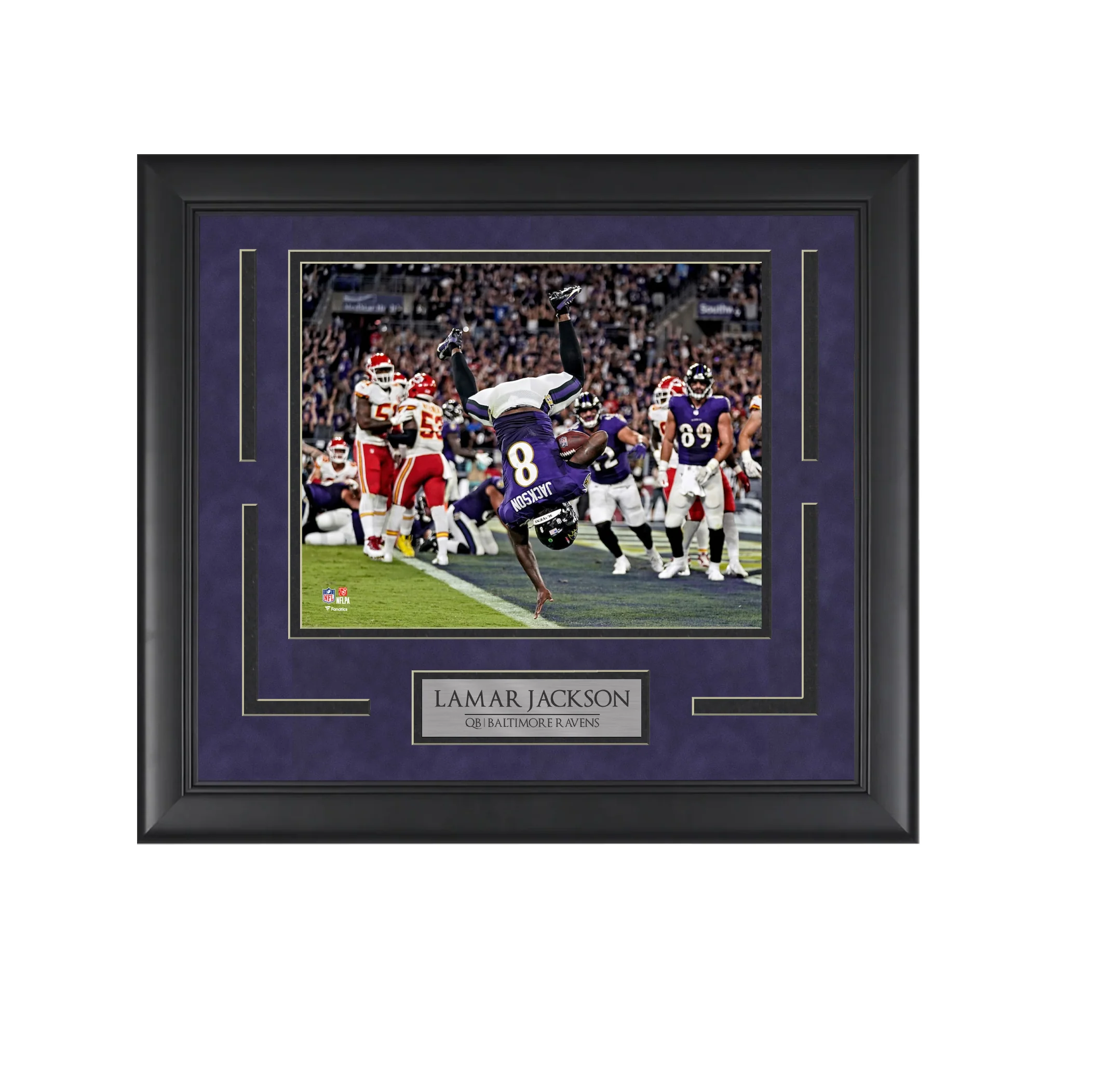 L. Jackson - 2019 MVP - Framed Football Photo