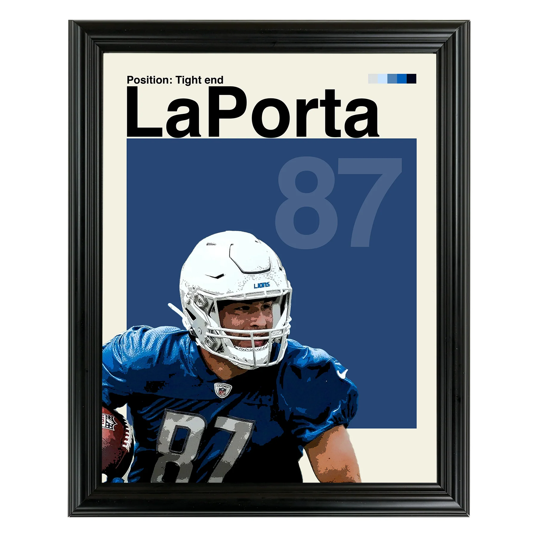 Sam LaPorta Framed Sports Art Photo by Thomas Maxwell