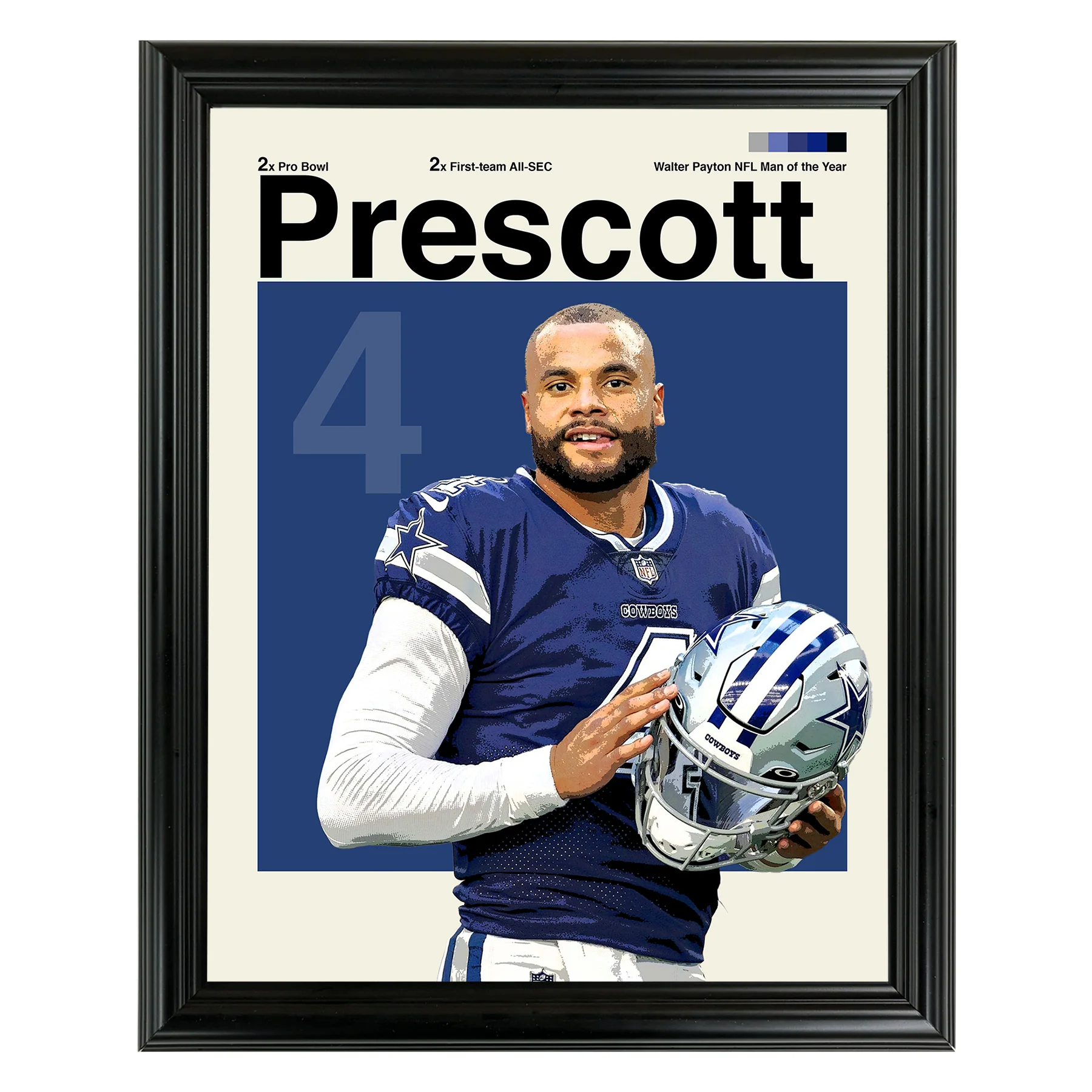 Dak Prescott Framed Sports Art Photo by Thomas Maxwell