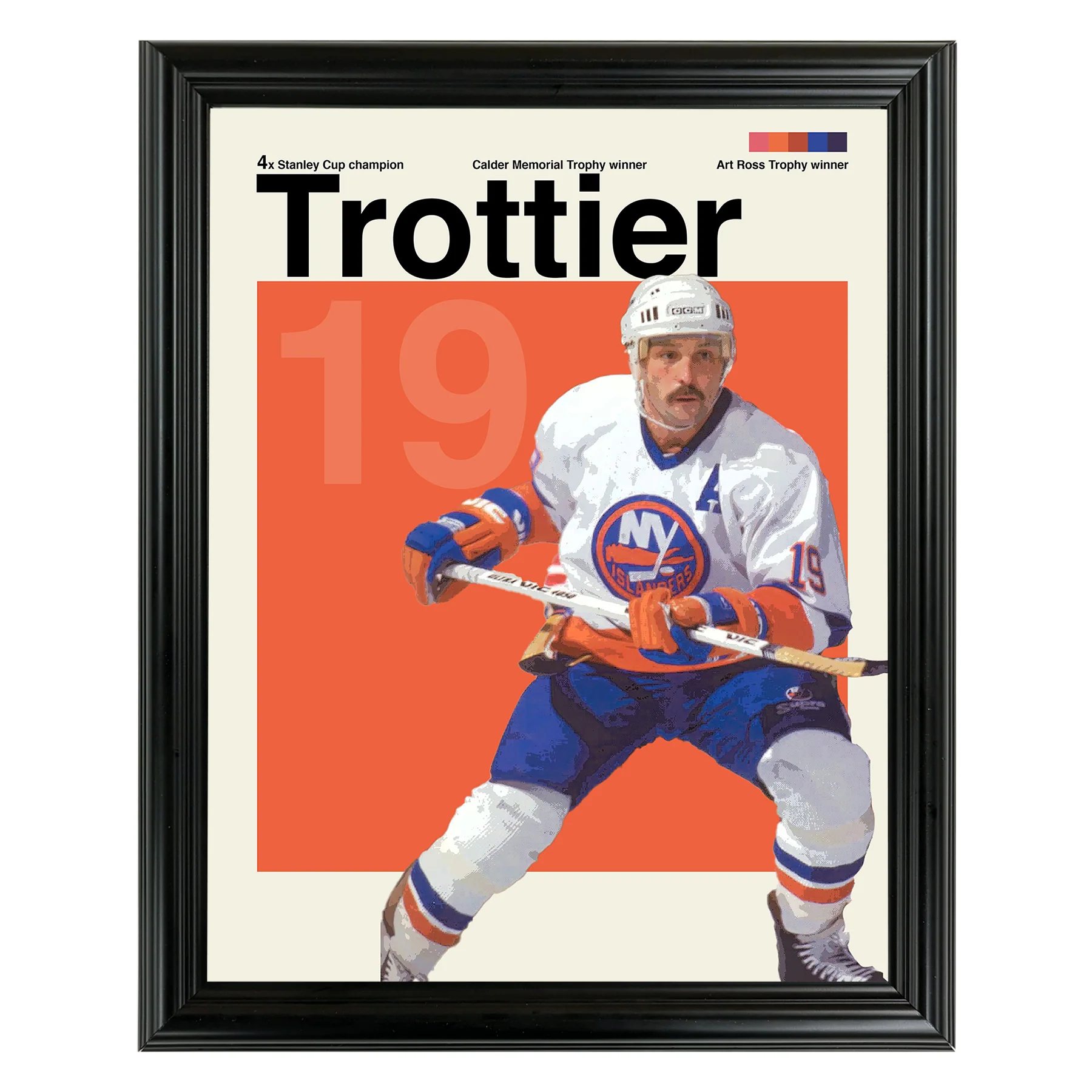 Bryan Trottier Framed Sports Art Photo by Thomas Maxwell
