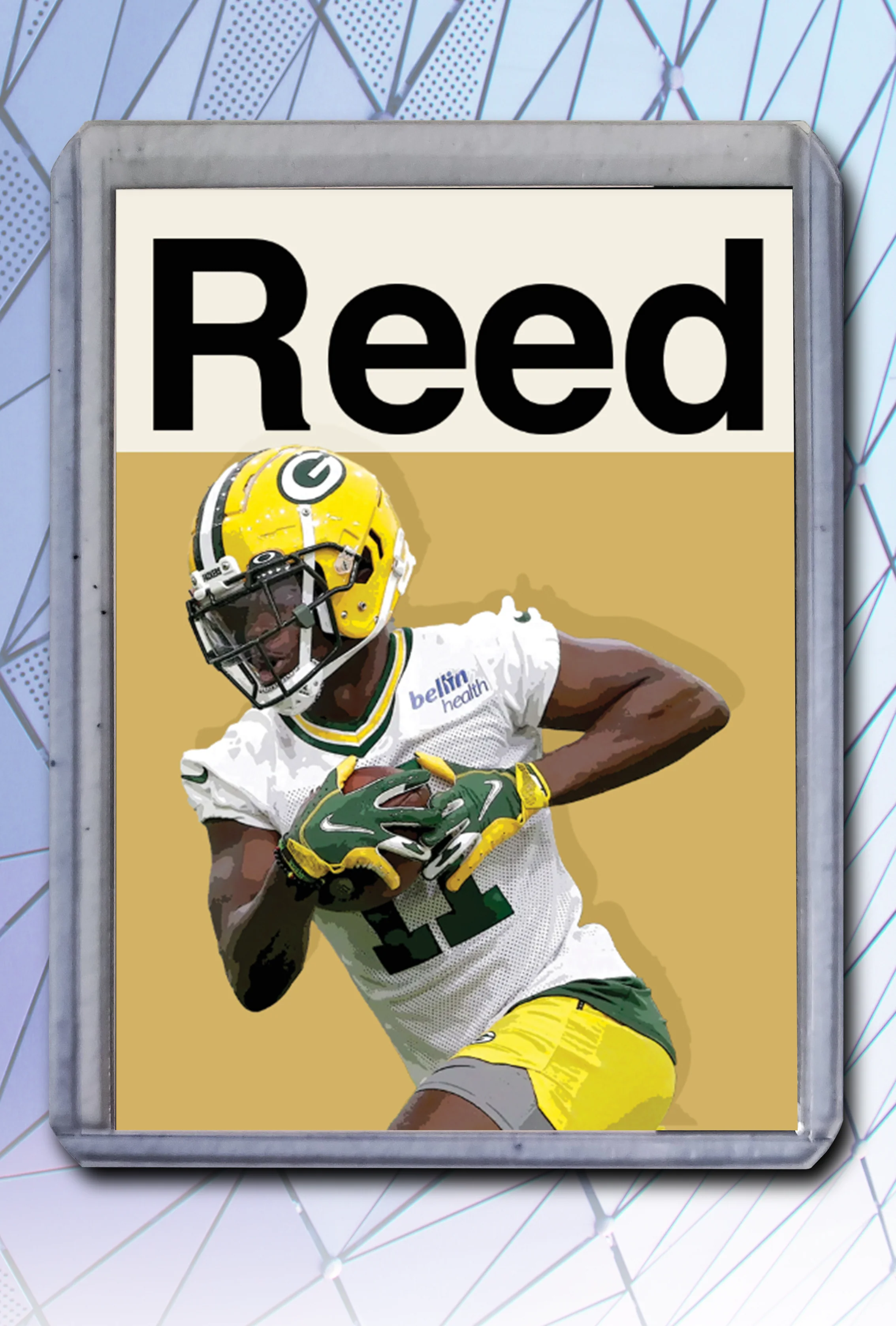 Jayden Reed Artist Signed Football Art Card 1/10