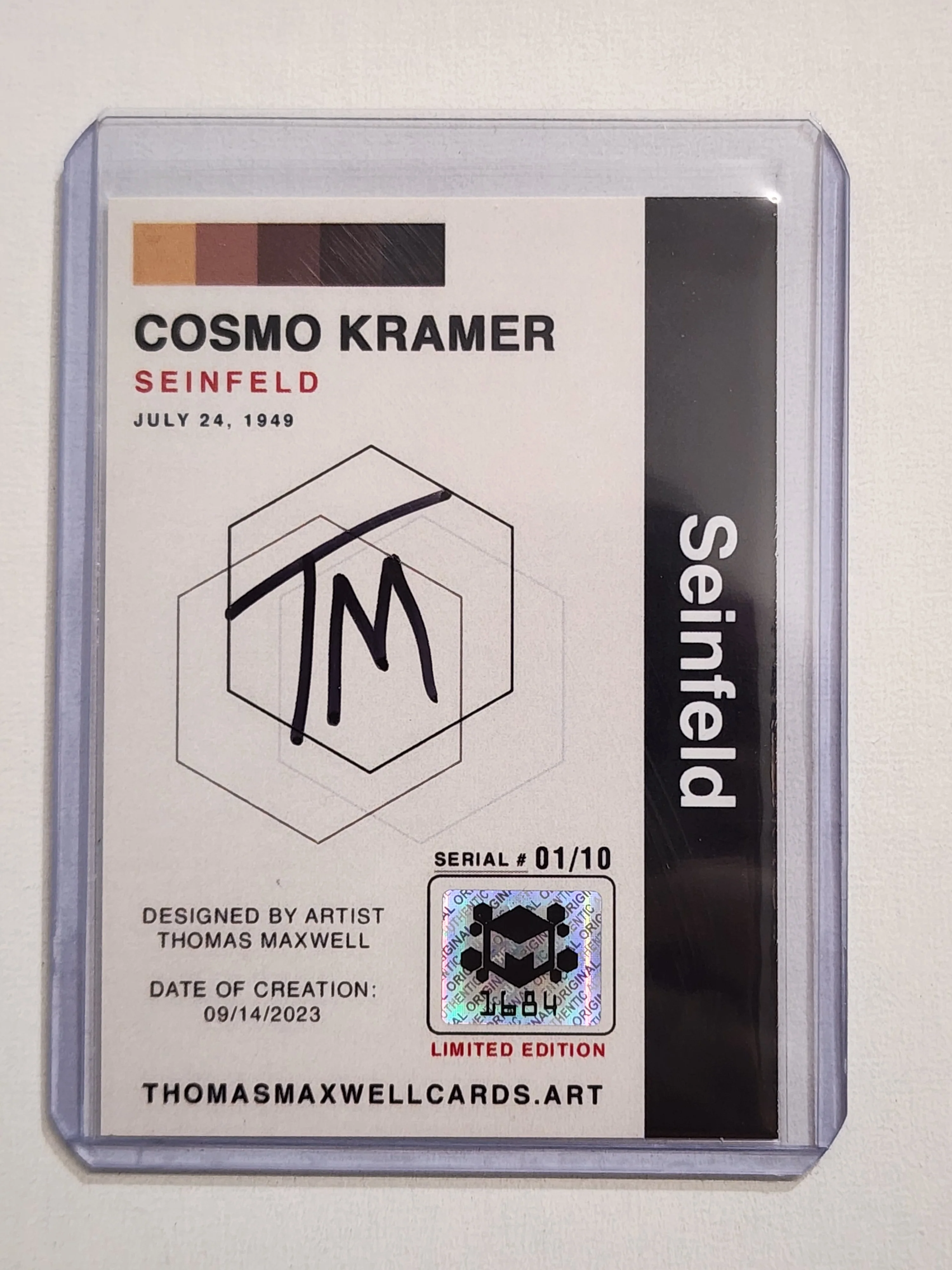 Cosmo Kramer Artist Signed Seinfeld Art Card 1/10