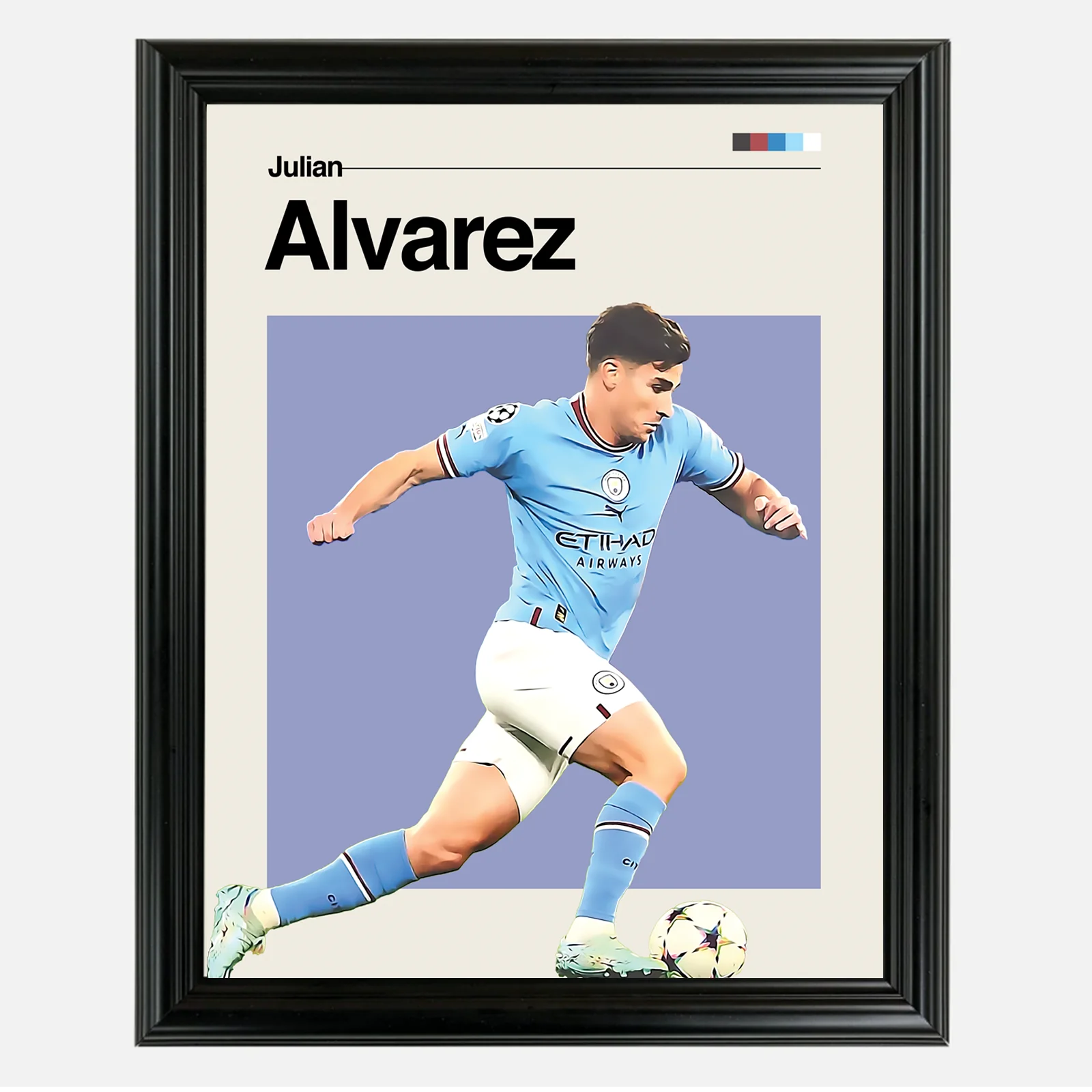 Julian Alvarez Framed Sports Art Photo by Thomas Maxwell