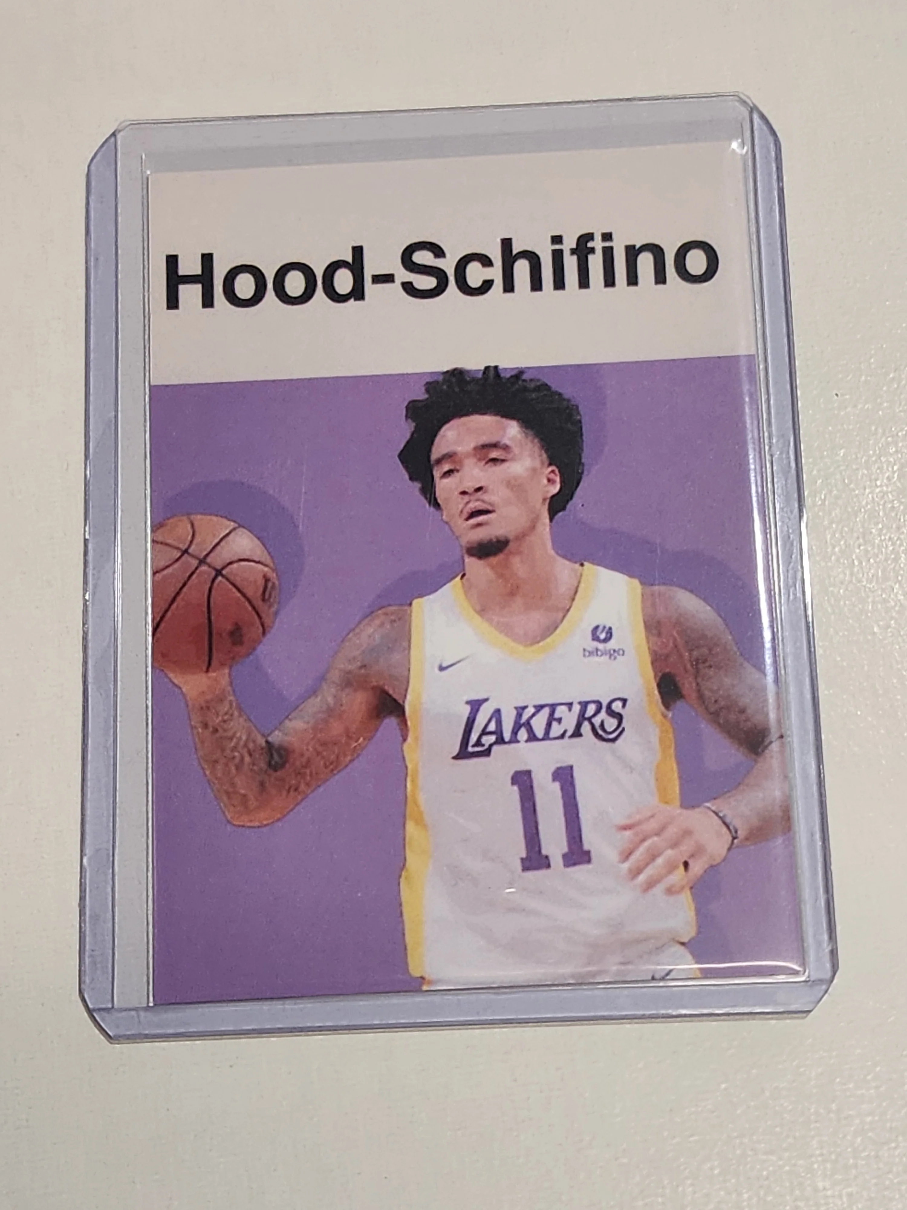 Jalen Hood-Schifino Artist Signed Basketball Art Card 1/10