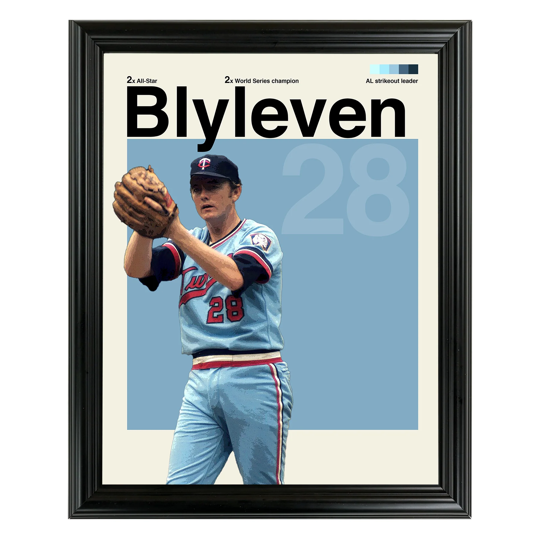 Bert Blyleven Framed Sports Art Photo by Thomas Maxwell